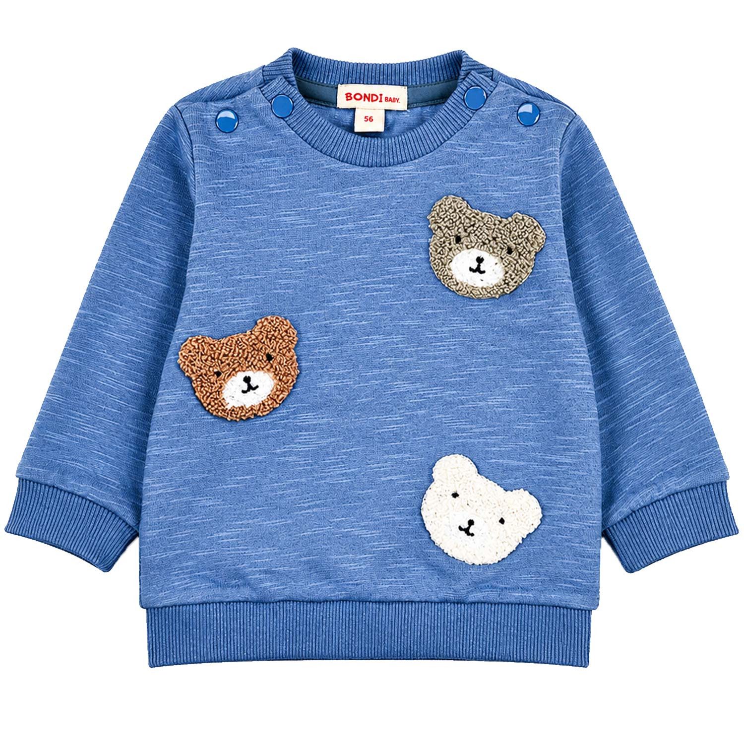 T-Shirt Baby Jungen Langarmshirt 'Bear Club' 94030, Blau