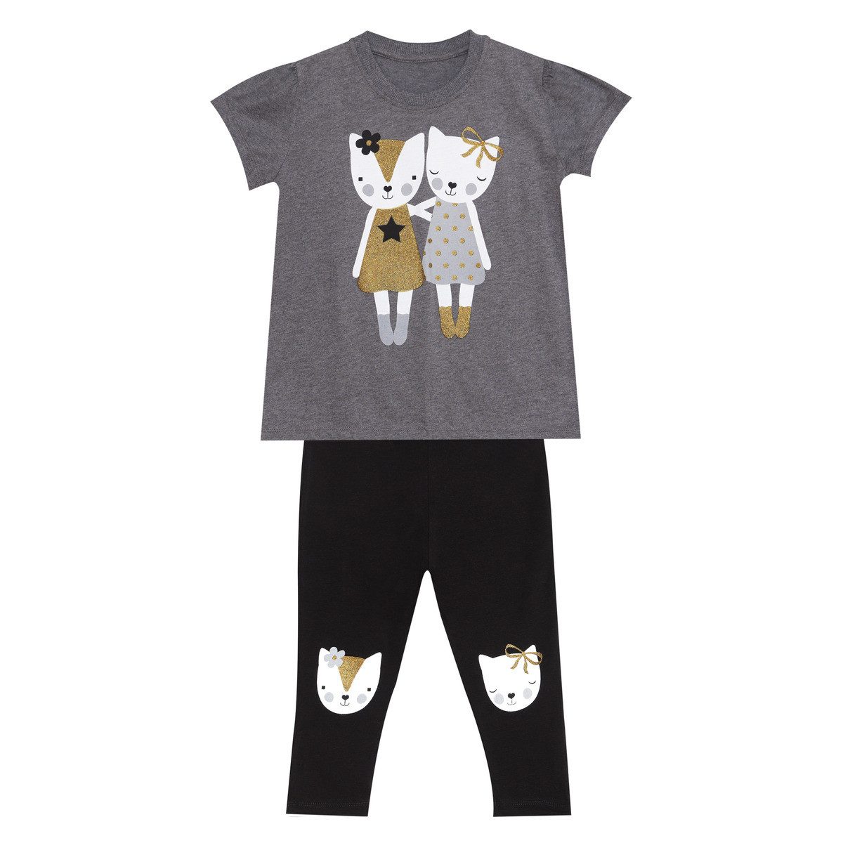 T-Shirt & Shorts Cat Fellows Mädchen