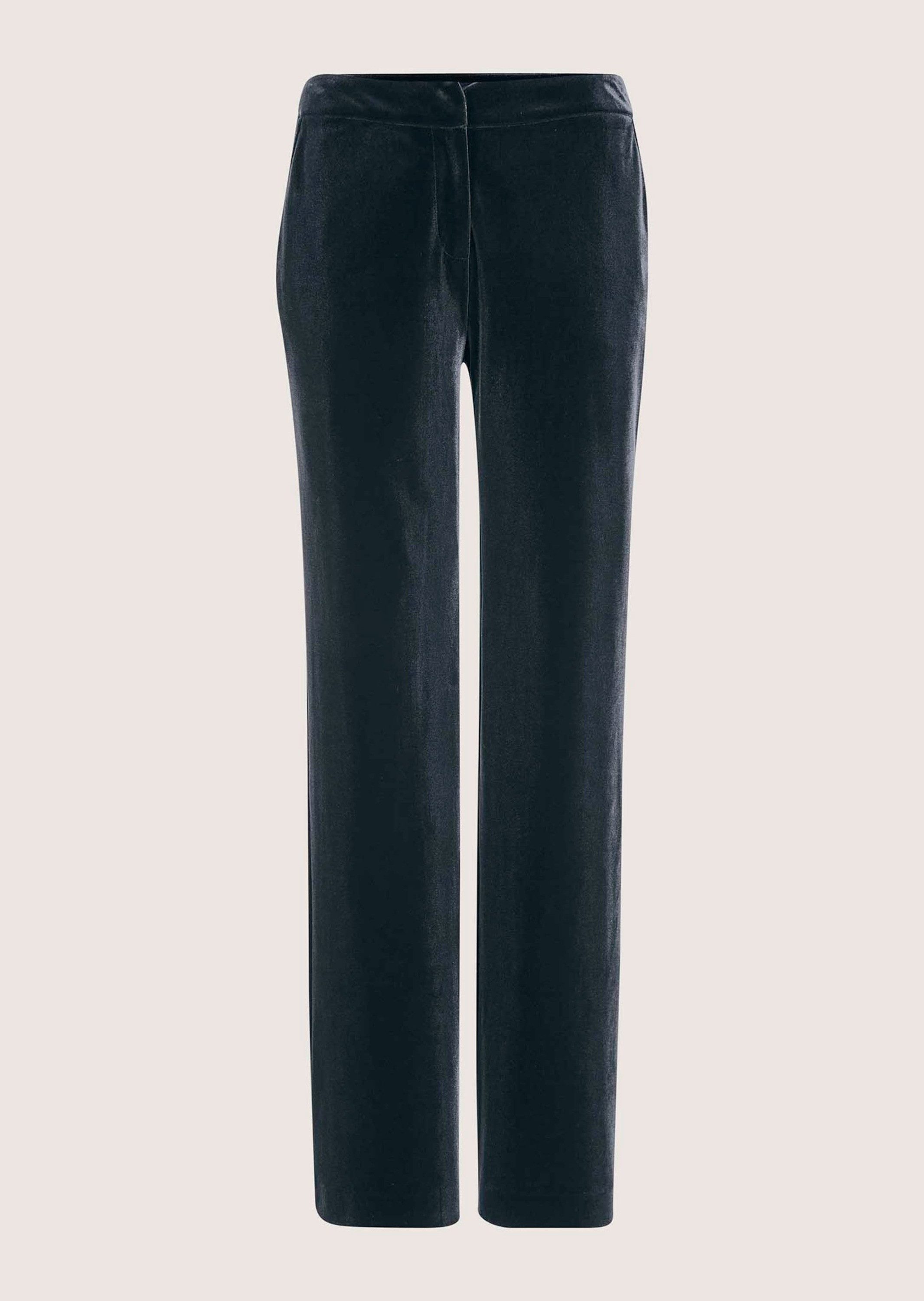 MADELEINE Palazzohose Elegante Hose mit luxuriösem Touch Weite Silhouette mit samtigen Glanz, breiter Formbund