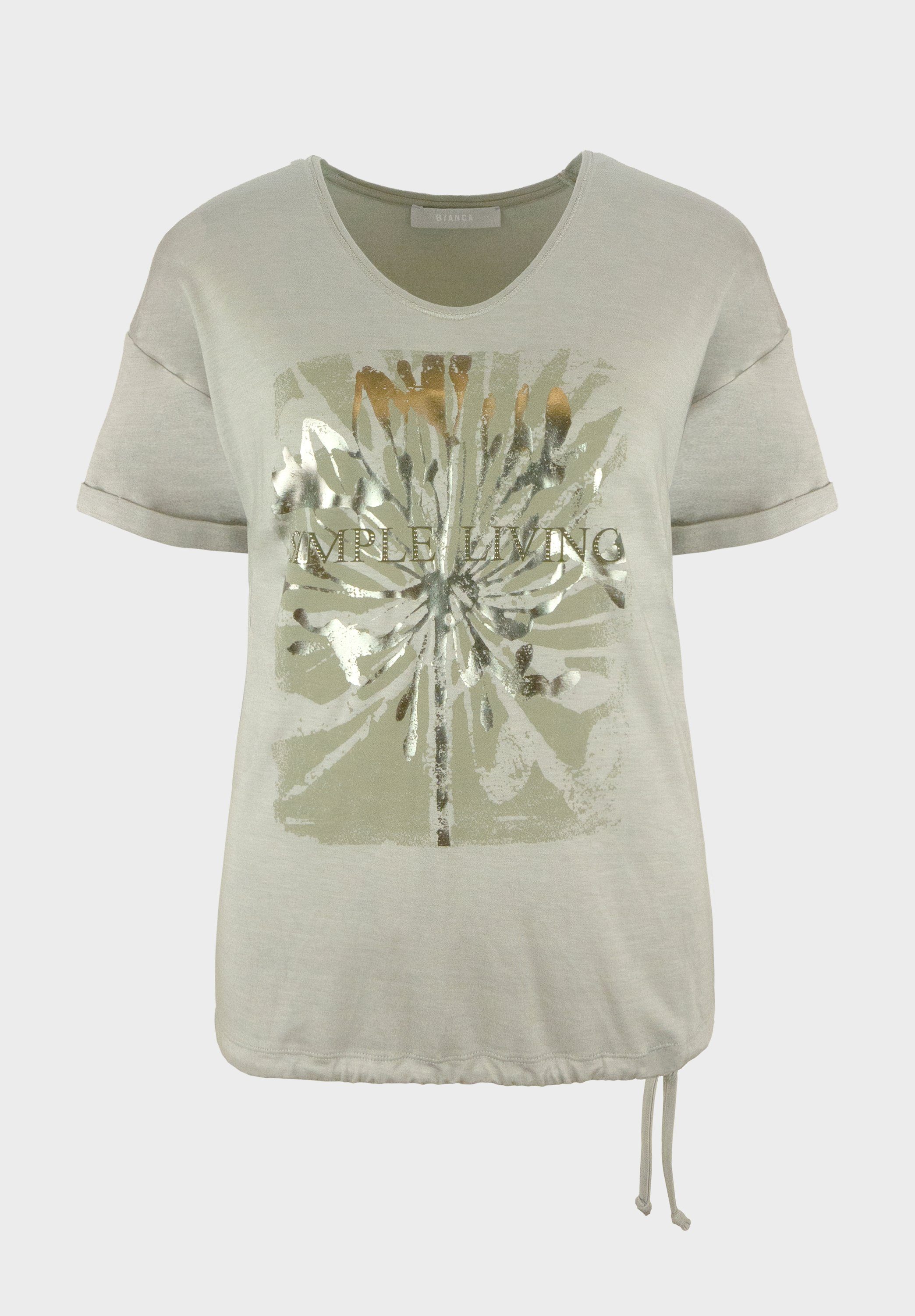 bianca Print-Shirt MALVE mit coolem Frontmotiv in Trendfarbe