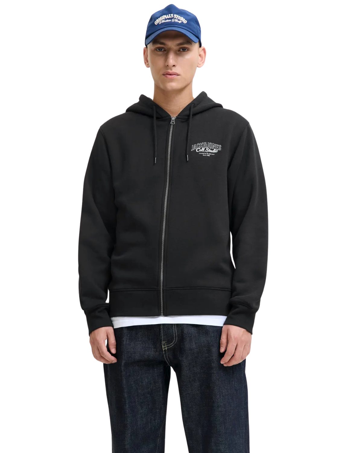 Jack & Jones Kapuzensweatjacke aus Baumwolle, mit dezentem Logodruck günstig online kaufen