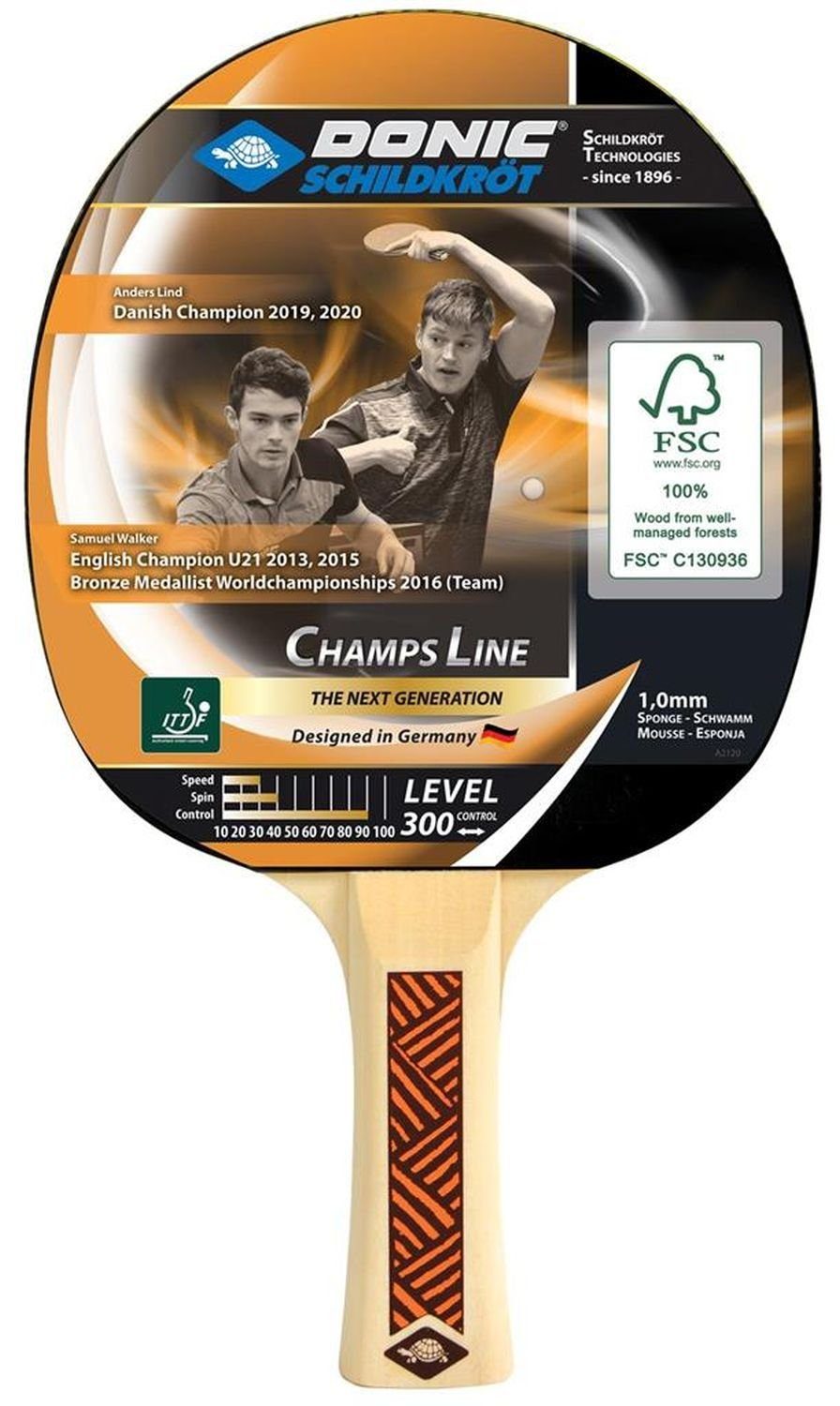 Tischtennis Racket 300, Tennis Schläger Bat Donic-Schildkröt Champs Tischtennisschläger Table Line