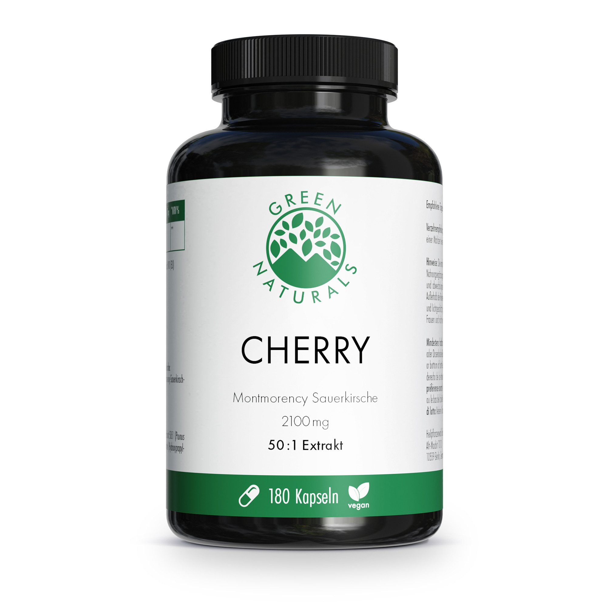 Green Naturals Cherry Montmorency Sauerkirsche 2100 mg KAP, 148.0 g