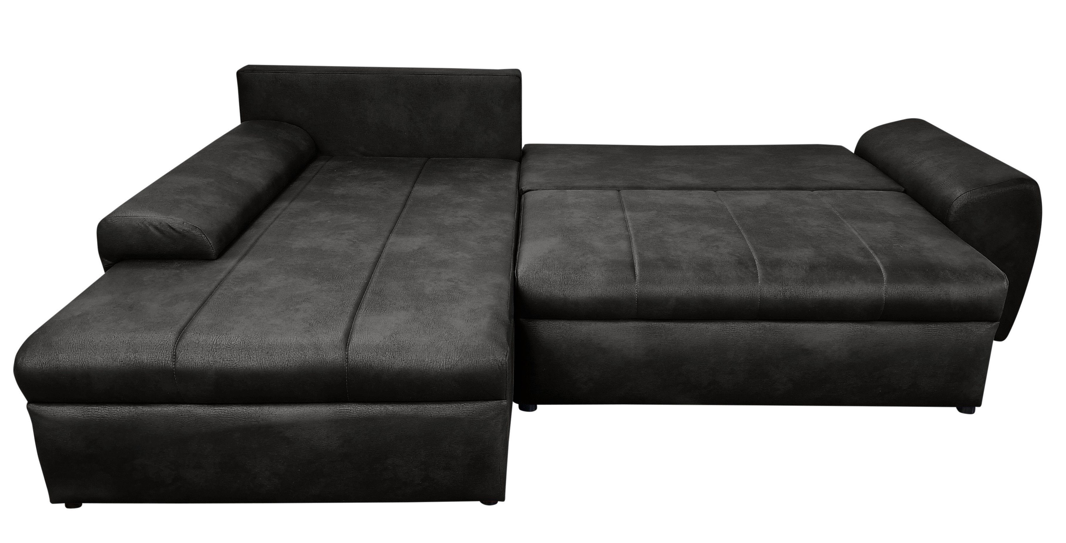 luma-home Ecksofa 18016, mit Bettfunktion 266x186 günstig online kaufen