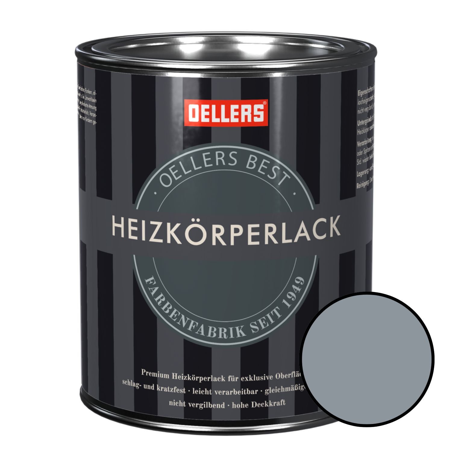 OELLERS Heizkörperlack Premium, 1 Liter Heizkörperfarbe, Heizungslack, Heizungsfarbe