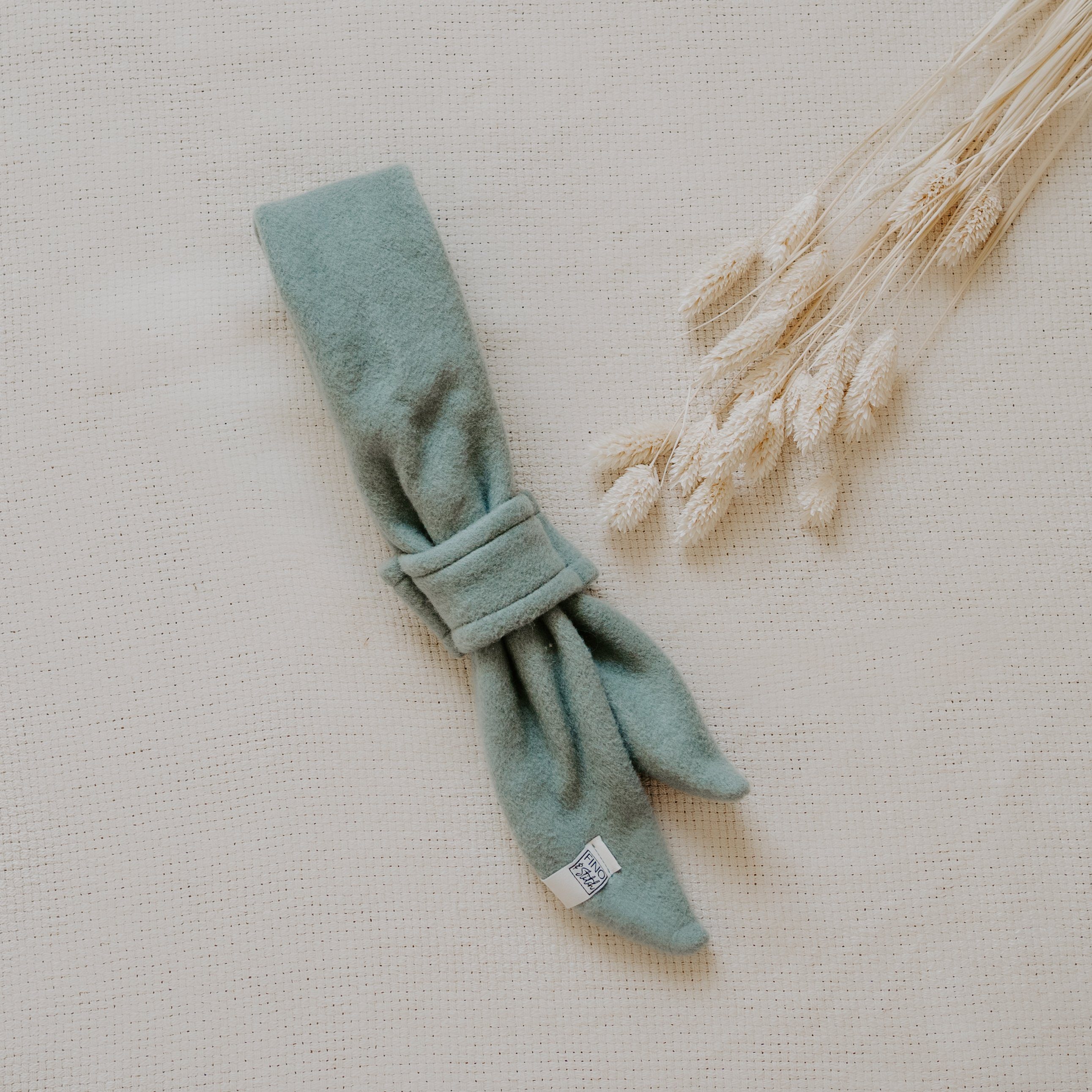 FINO - Baby&Kids Stitch Kreativset Schal - zugeschnitten Nähset & zum DIY nähen grün selbst