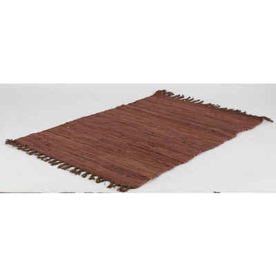 Fußmatte 16 Stück Fleckerlteppiche 90x60cm mit Fransen Fußboden 100% Baumwolle, BURI