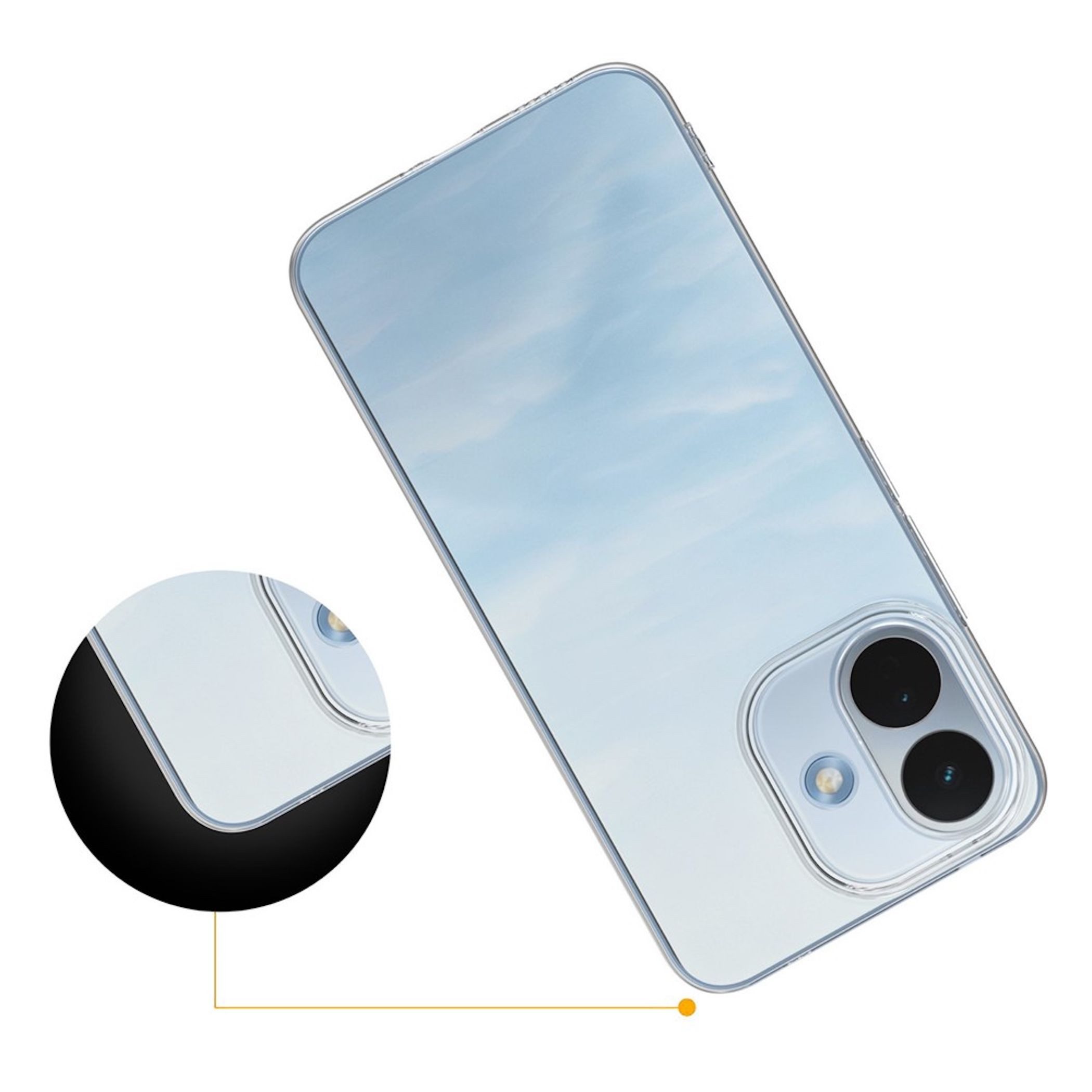 Wigento Handyhülle + Schutzglas für Xiaomi Redmi Note 17 Pro 5G Set TPU Schutz + 9H Glas 6,83 Zoll, Produktset TPU Hülle mit Hartglas – Bild 4 von 5