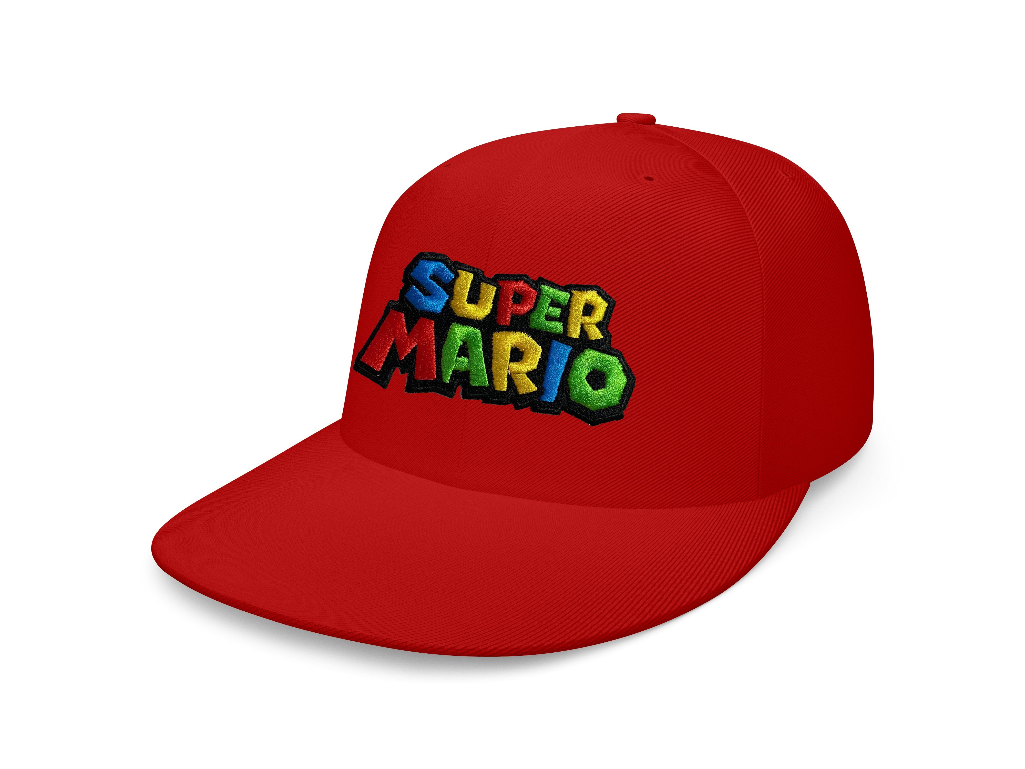 Blondie & Brownie Snapback Cap Unisex Erwachsene Super Mario Stick Patch Luigi Nintendo Snapback Rot