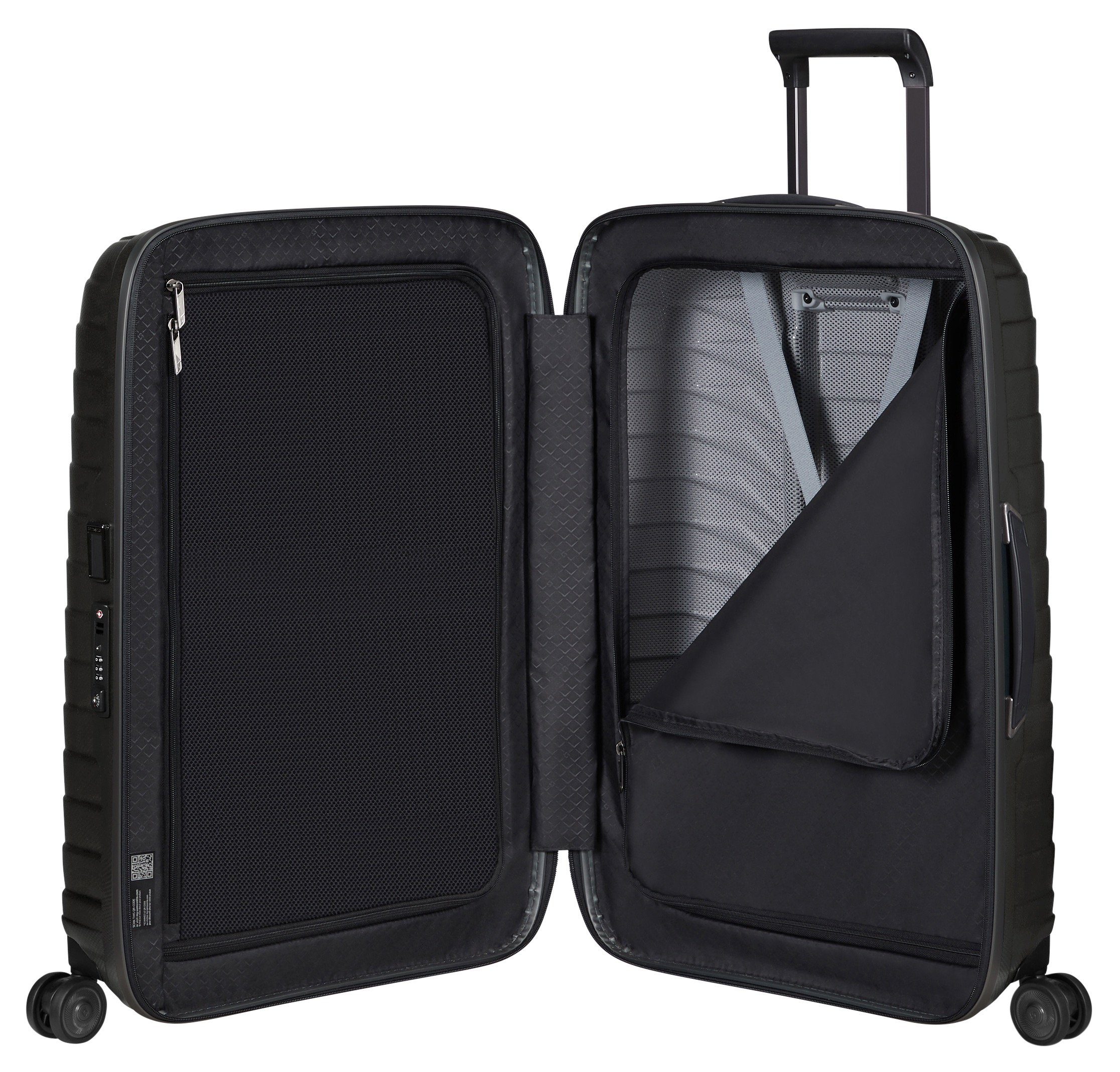 Samsonite Hartschalen-Trolley PROXIS, verschiedene Größen und Farben, 4 Rollen, arretierbares und versenkbares Druckknopf-Trolleysystem