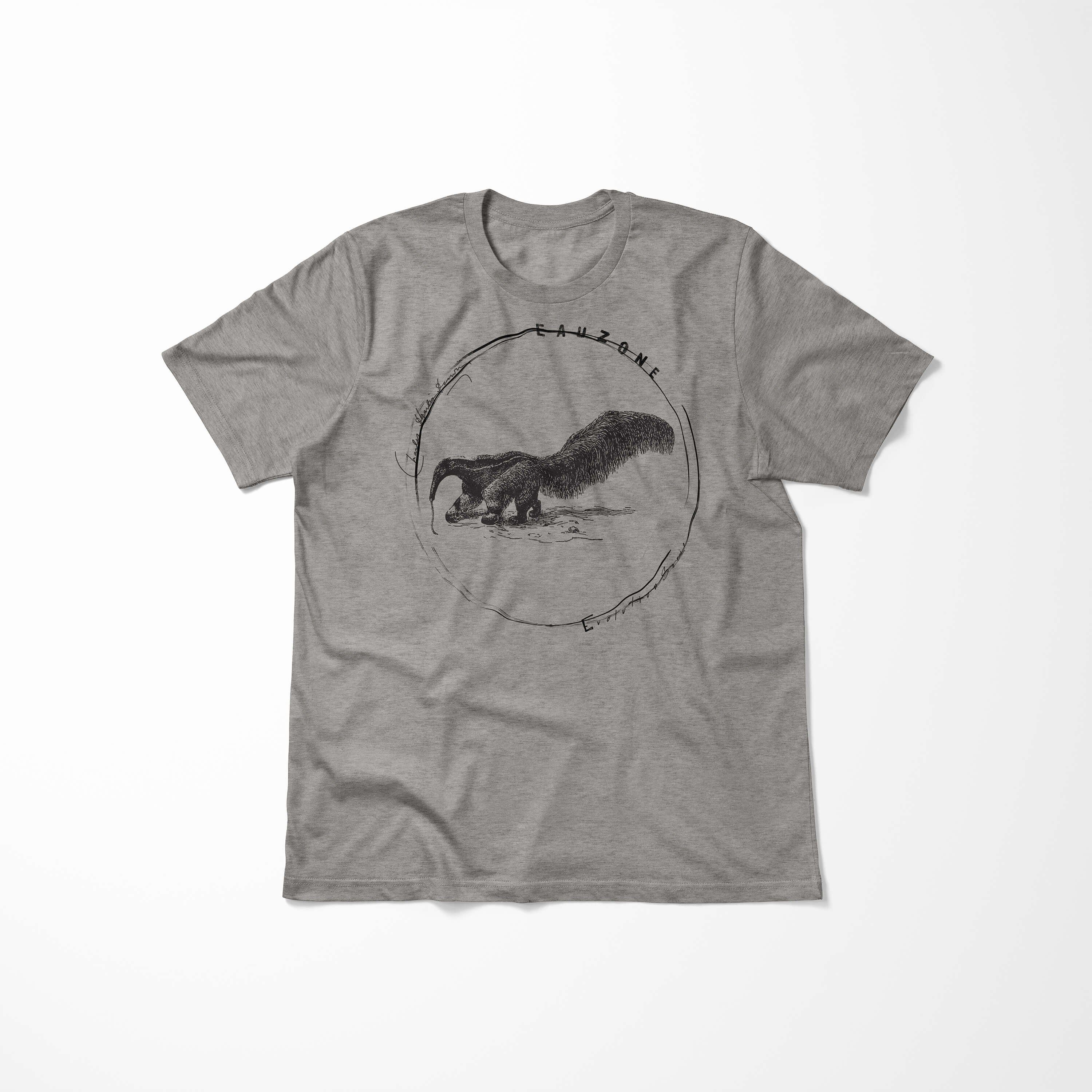 Herren T-Shirt Art Ameisenfresser T-Shirt Sinus Evolution Ash