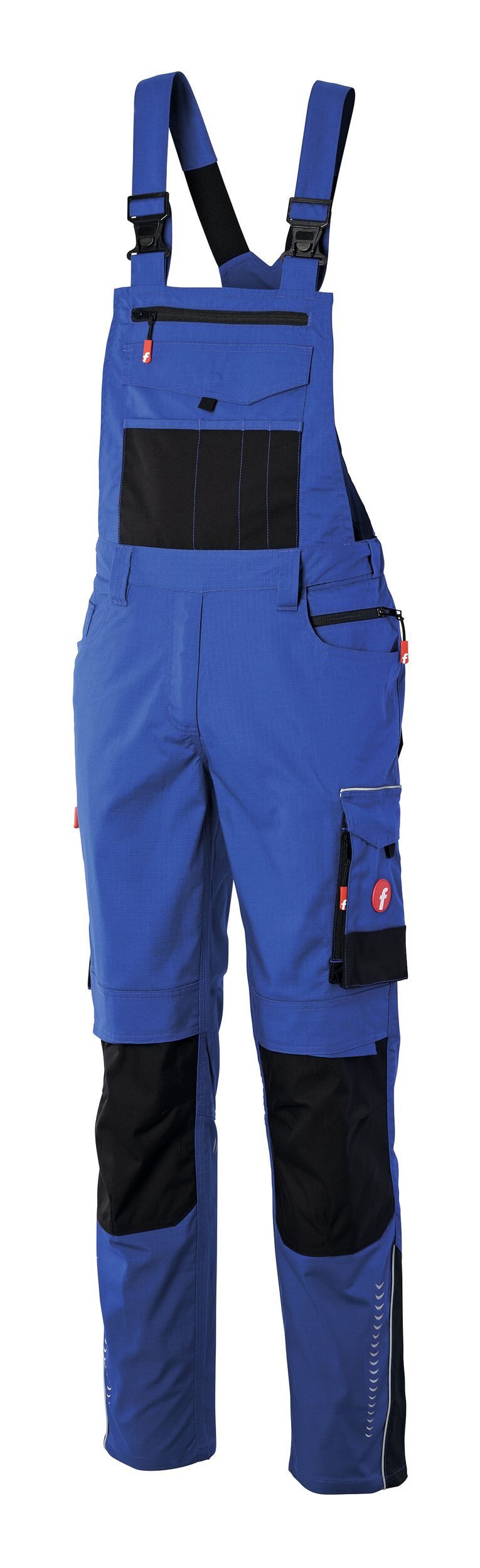 fortis Latzhose Damen Performance kornblau/schwarz
