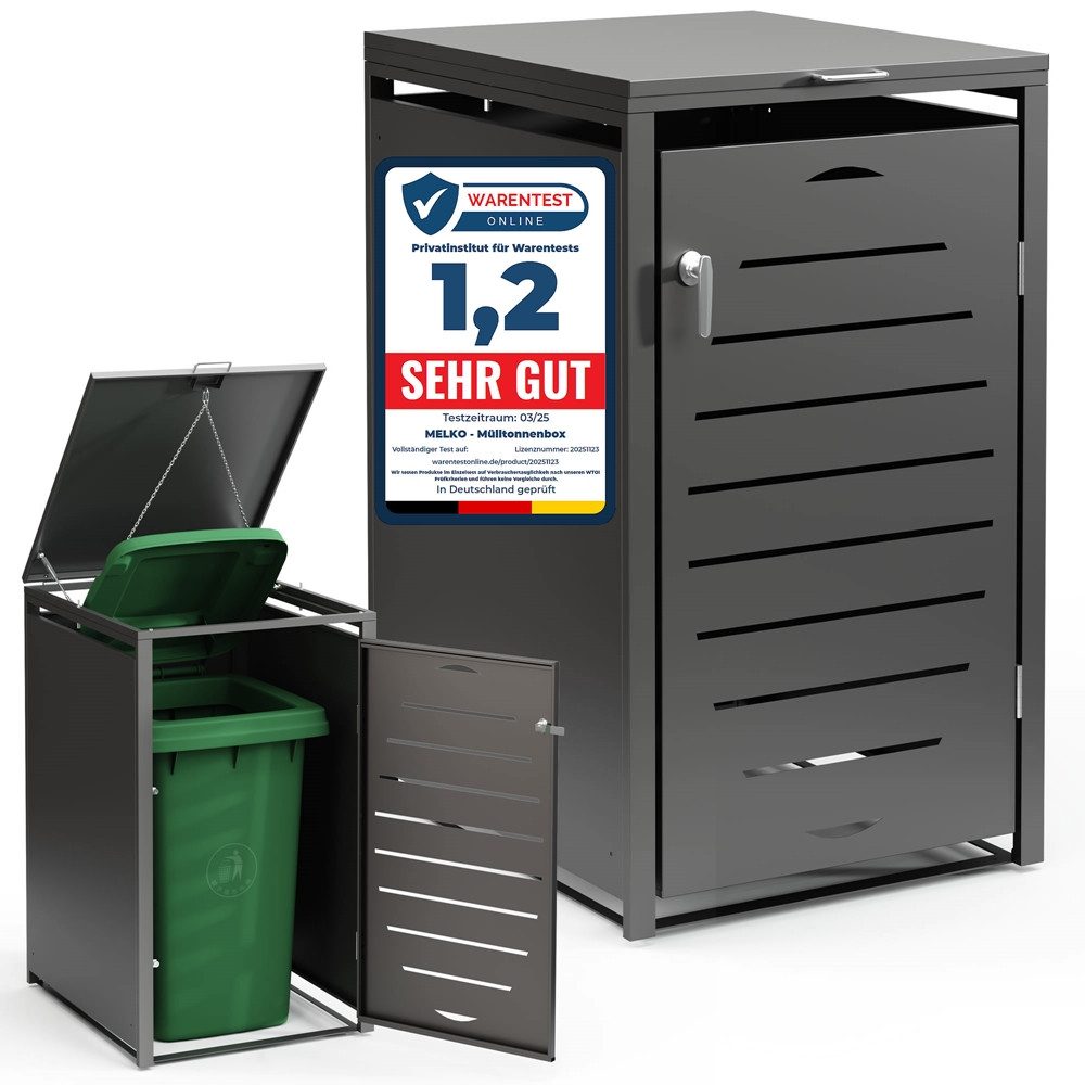 Melko Mülltonnenbox Mülltonnenverkleidung 240L Tonnenhaus Mülltonnenhaus Abfallbehälter (Set, Set), modular erweiterbar