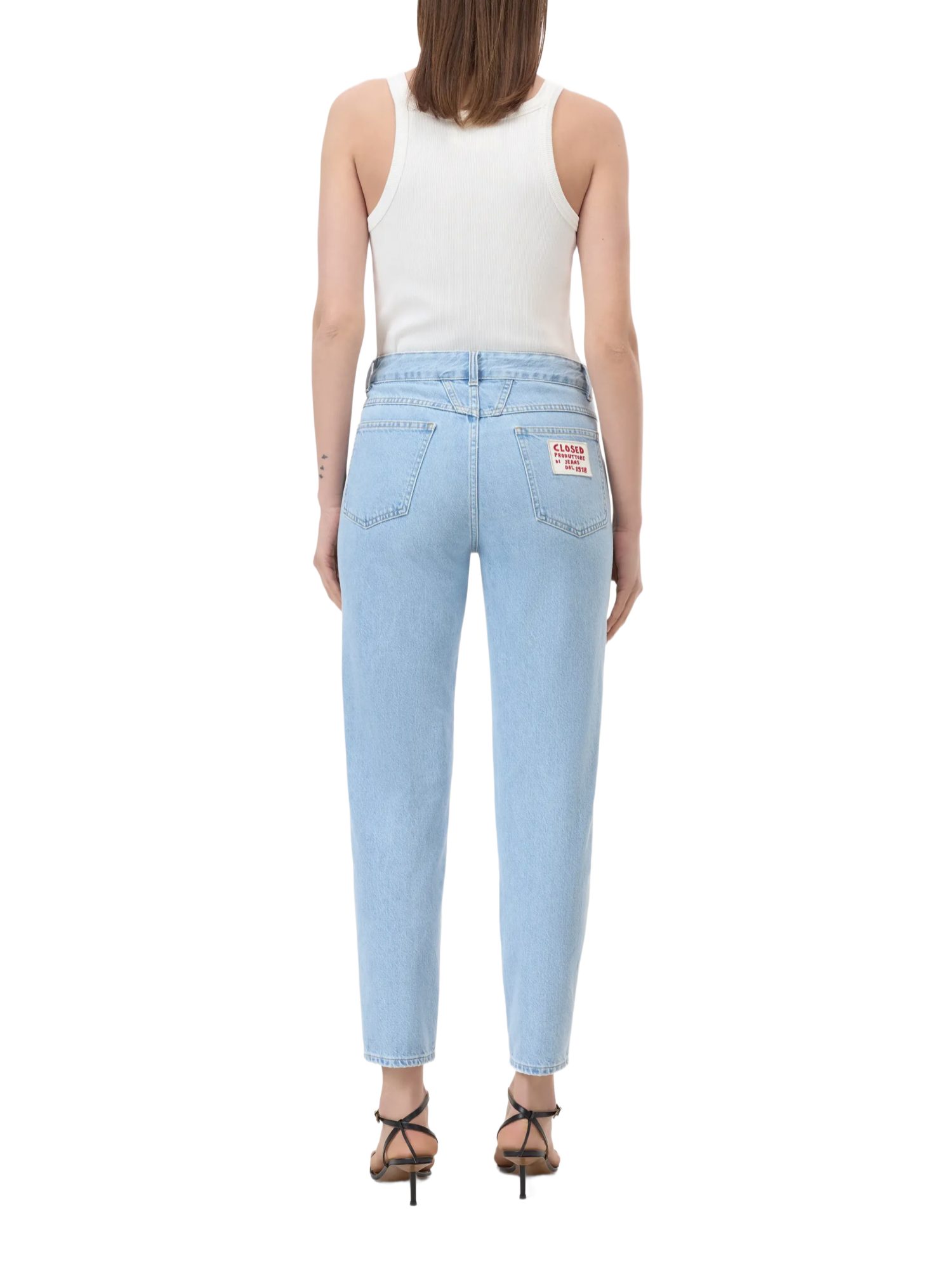 CLOSED Stoffhose blau, Casual, Baumwolle, Unifarben, Relaxed Fit, Hoch