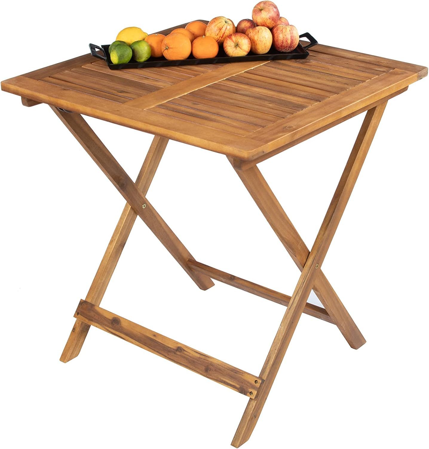 Trelevo® Gartentisch Cosmea, klappbar, Akazienholz, 70 günstig online kaufen