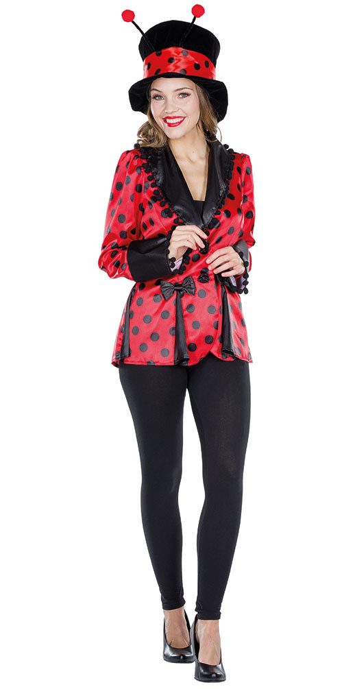 Kostüm Marienkäfer Damen Marienkäferjacke schwarz rot
