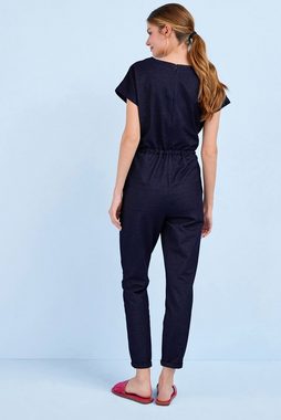 Next Jumpsuit Denim-Overall aus Jersey mit Bindegürtel (1-tlg)