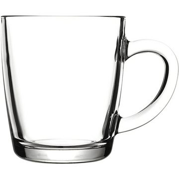 Pasabahce Gläser-Set Basic, Glas, 2 Tee, Kaffee Glas mit Henkel