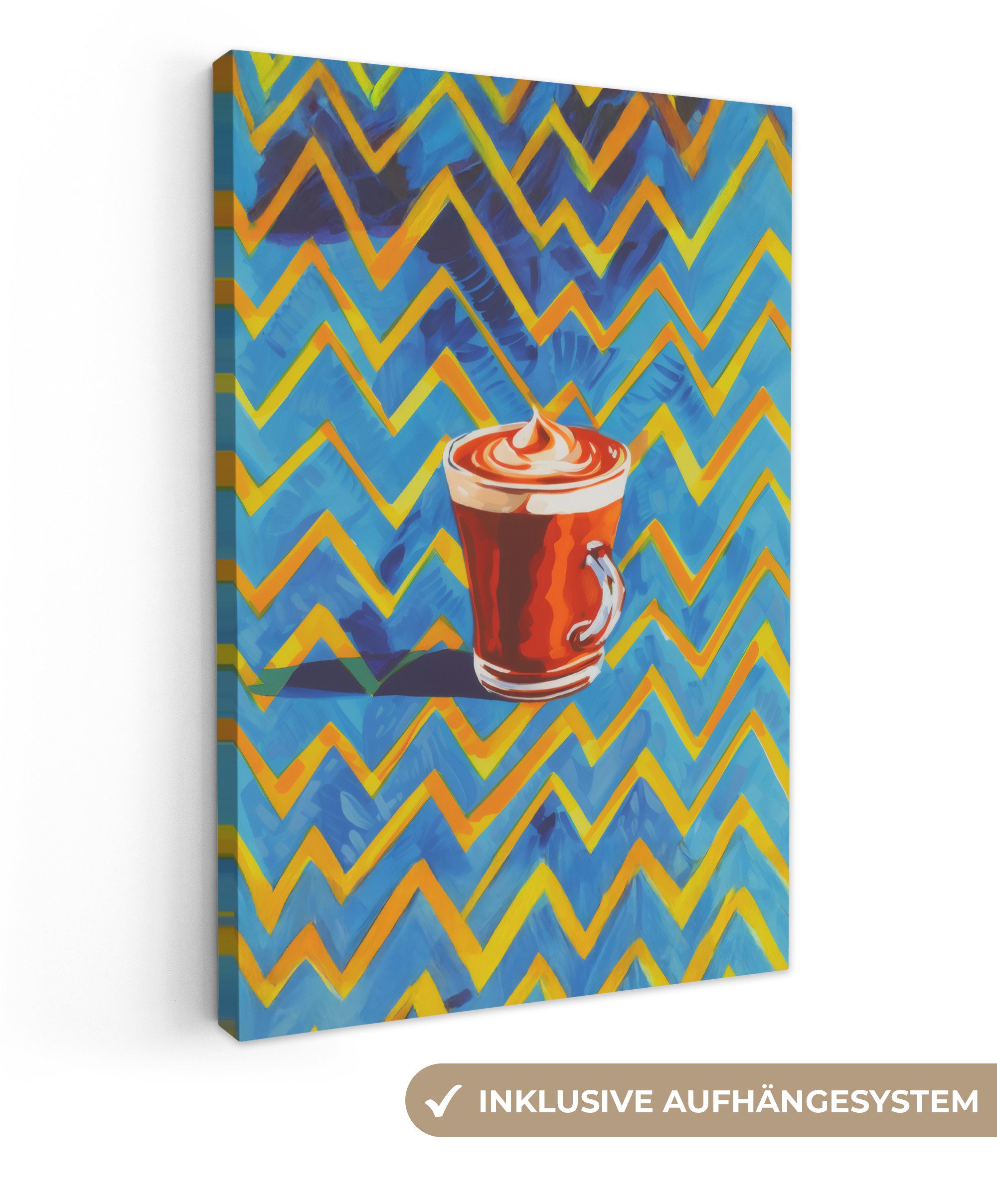 OneMillionCanvasses® Leinwandbild Becher - Kaffee - günstig online kaufen