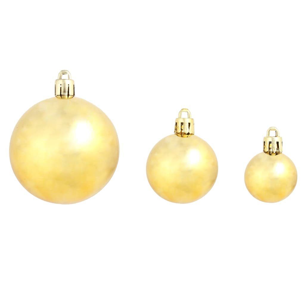 Weihnachtskugel-Set 100-tlg. furnicato Weihnachtsbaumkugel 3/4/6 Golden cm