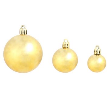 furnicato Weihnachtsbaumkugel 100-tlg. Weihnachtskugel-Set 3/4/6 cm Golden