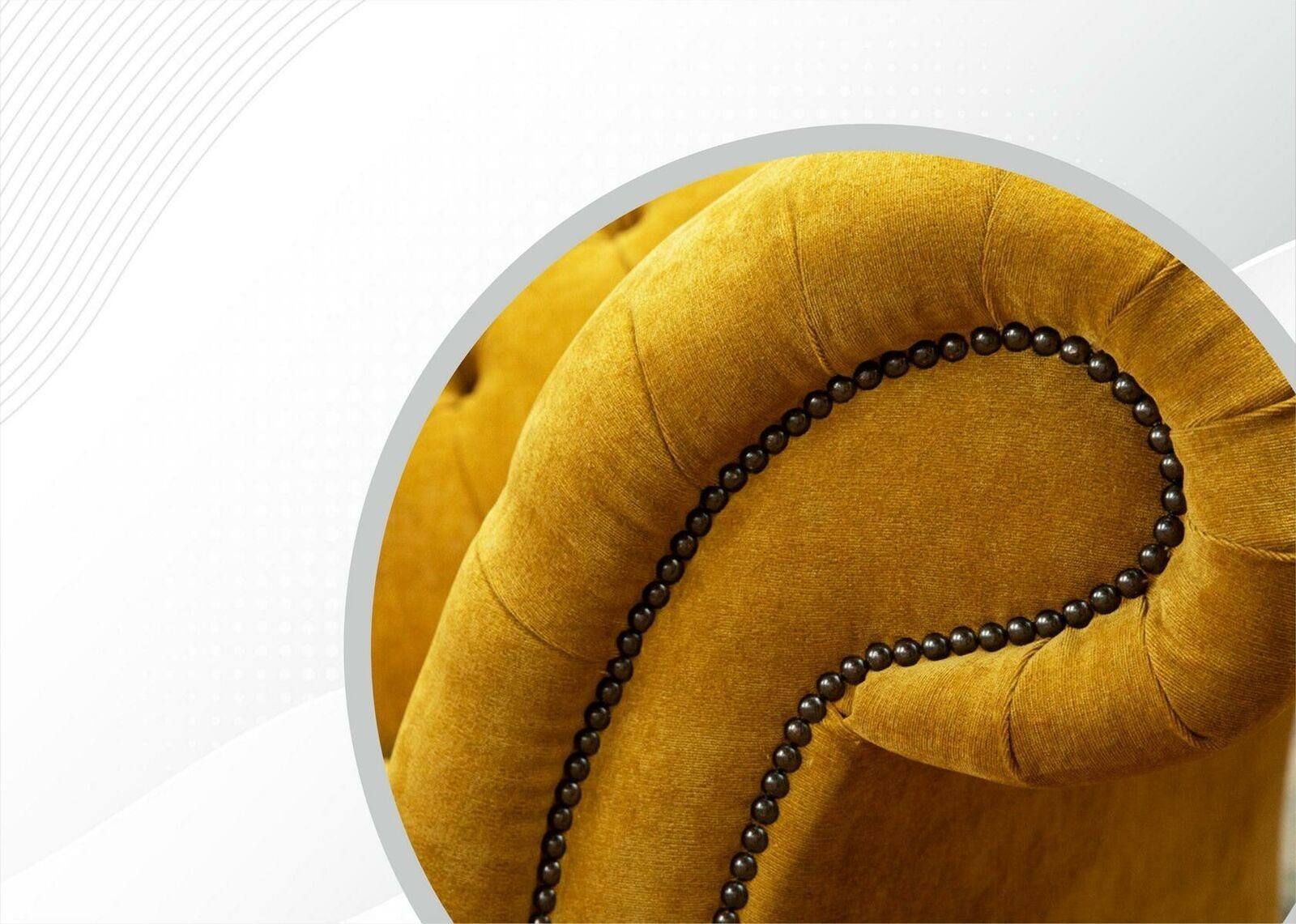 Chesterfield-Sofa Europe Neu, Made Couch Dreisitzer luxus 3-er JVmoebel Möbel in Chesterfield Gelber