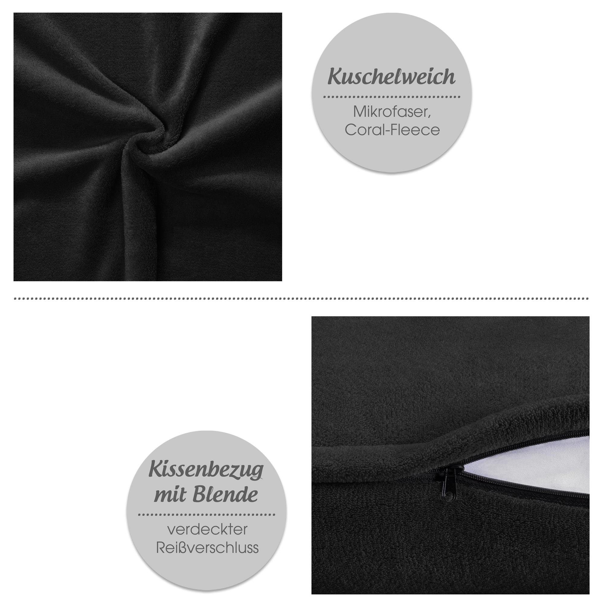 CelinaTex Dekokissen Xanio Deko Kissen Zierkissen Kopfkissen Sofa Fleece 48 günstig online kaufen