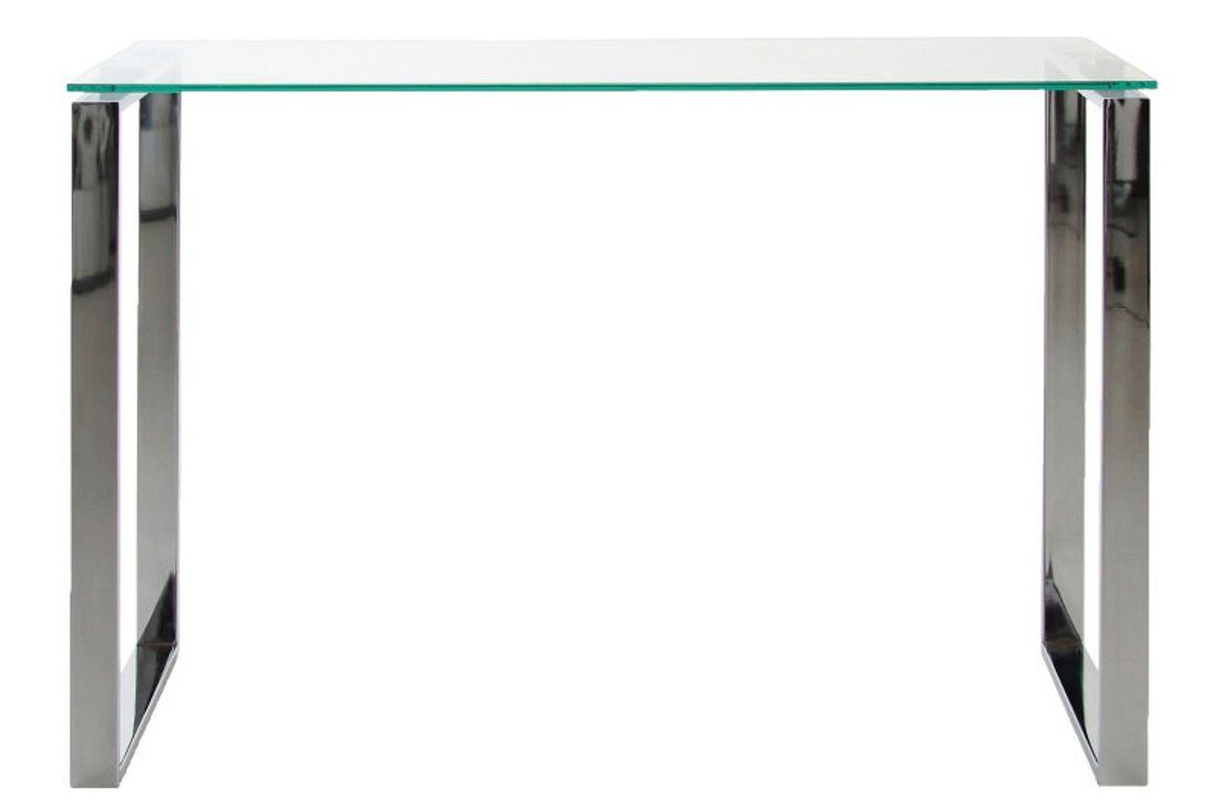 ebuy24 Konsolentisch Kate Konsolentisch mit klaren Glas und Chrom Geste (1-St). Reduzierter Preis € 167,95. Unverbindliche Preisempfehlung € 249,95