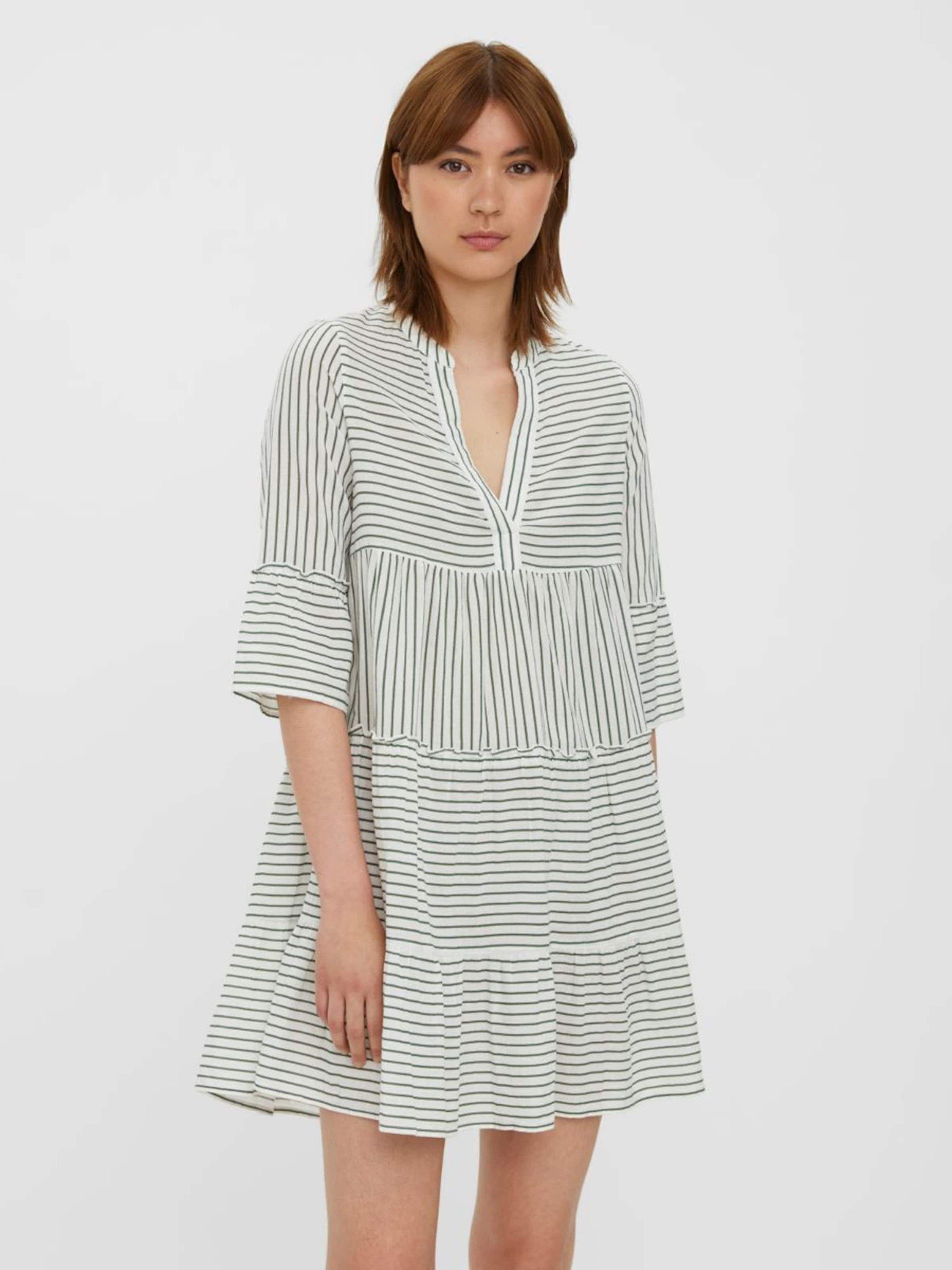 Vero Moda Sommerkleid HELI (1-tlg) Drapiert/gerafft
