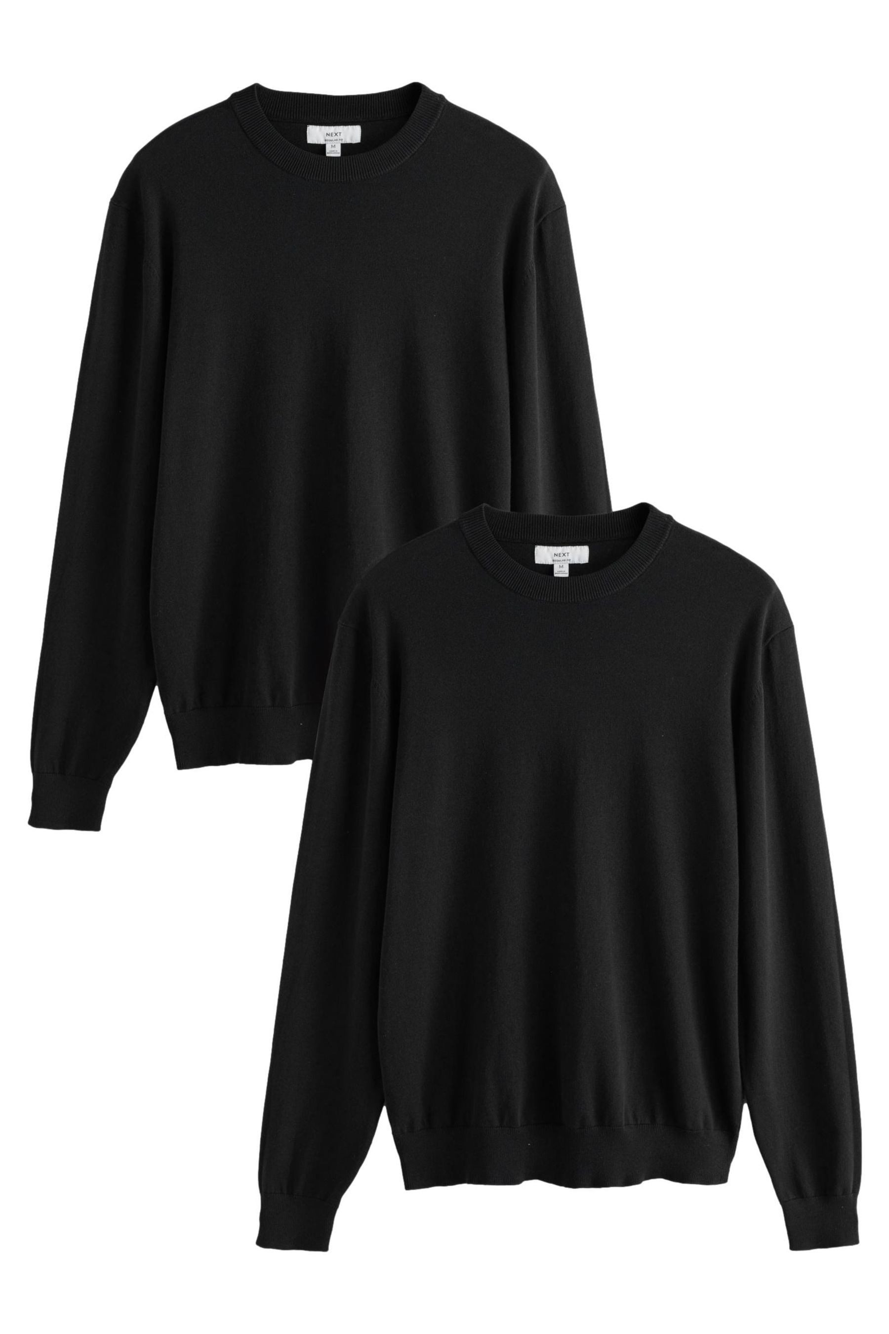 Next Strickpullover Regular Fit Rundhals-Pullover, 2er-Pack (2-tlg)