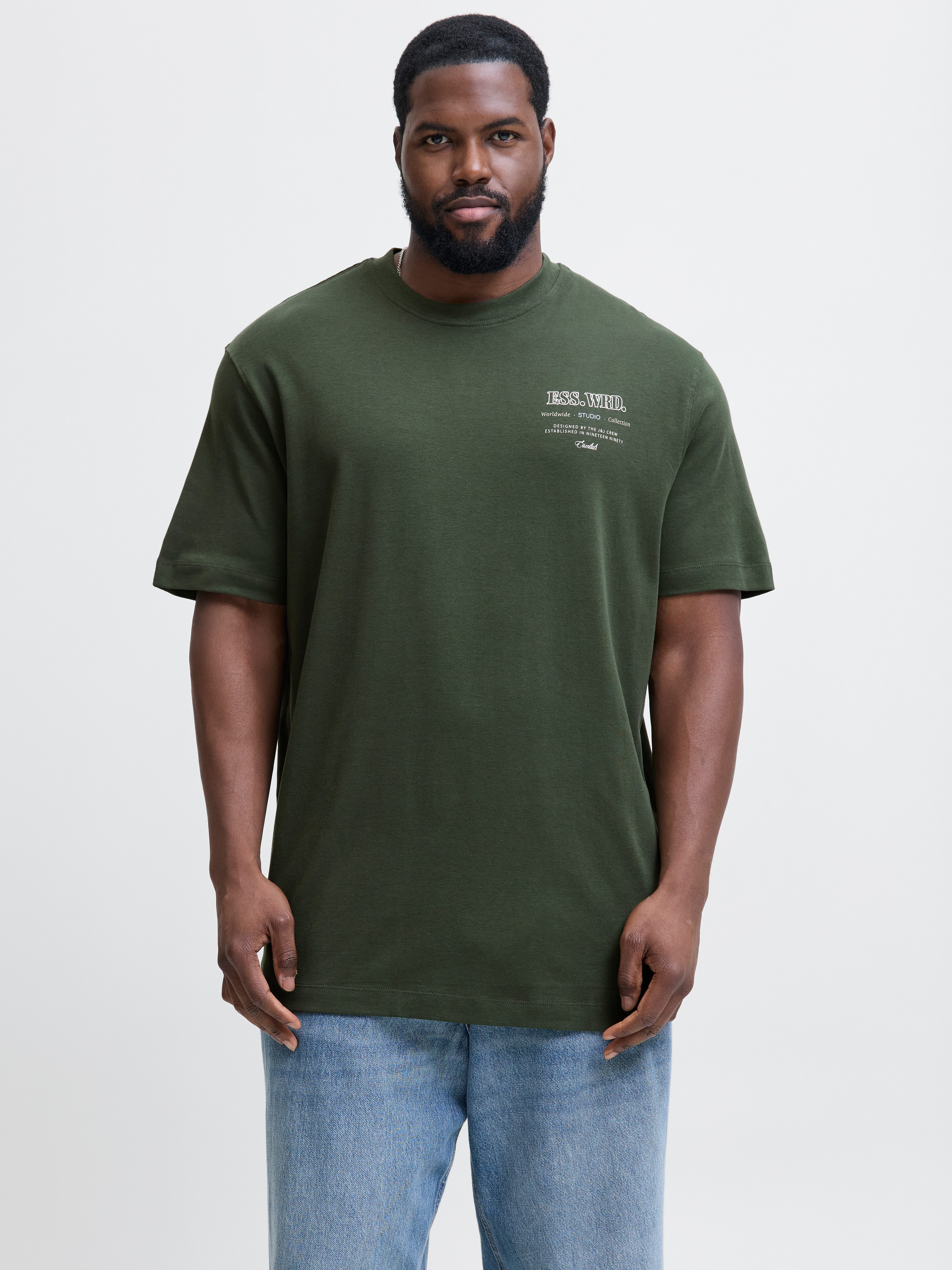 Jack & Jones PlusSize T-Shirt JJEURBAN EDGE STUDIO TEE SS SN PLS mit Logobr günstig online kaufen