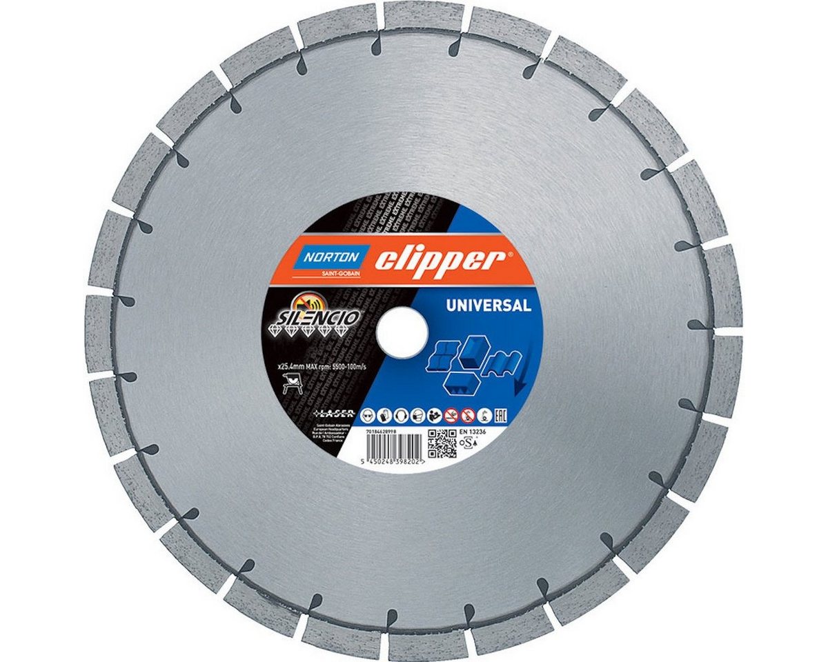 Thumbnail - NORTON CLIPPER Diamanttrennscheibe Diamanttrennscheibe Universal Silencio 350x25,4