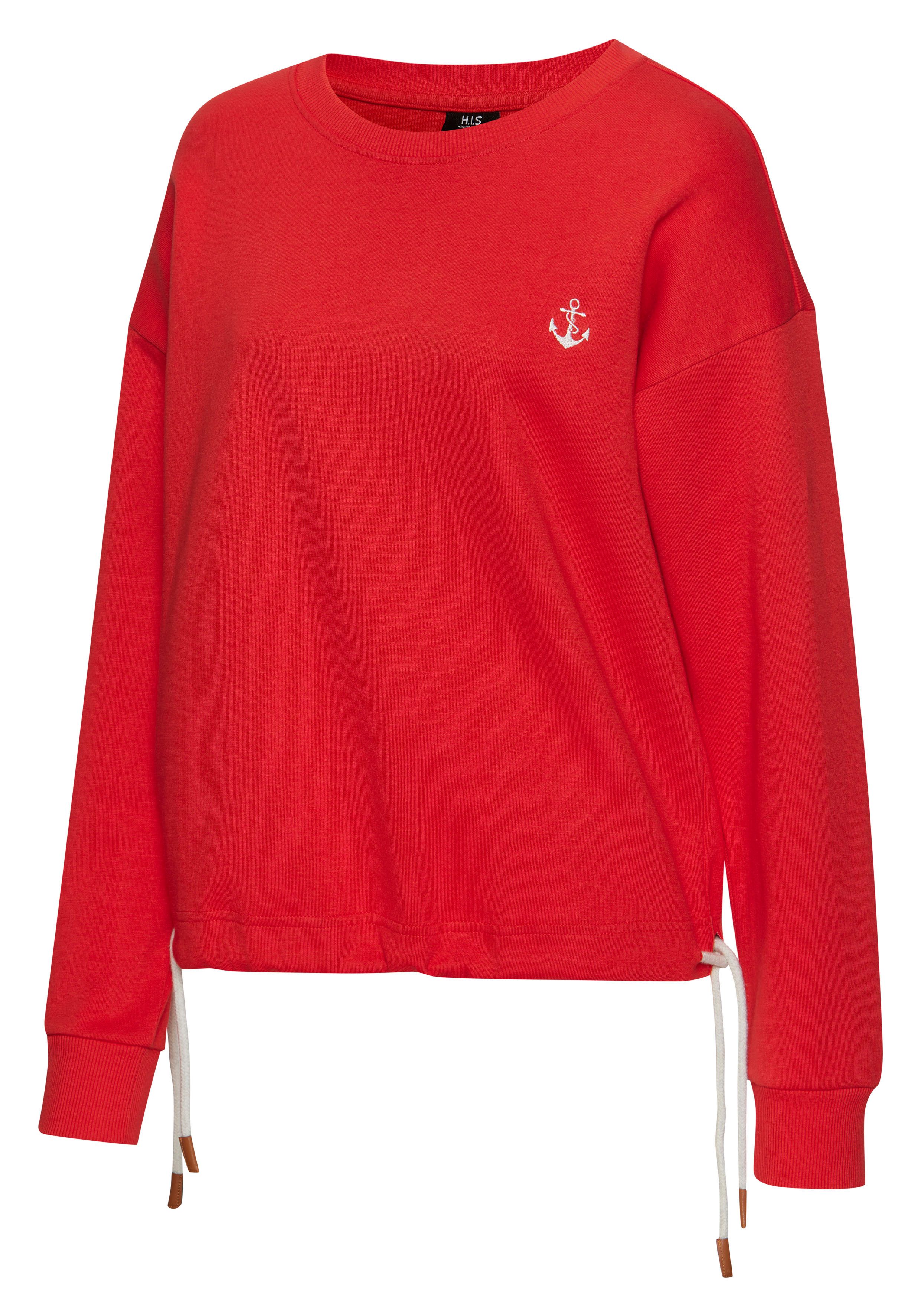 H.I.S Sweater mit Tunnelzug am Bündchen, Loungewear – Bild 5 von 5