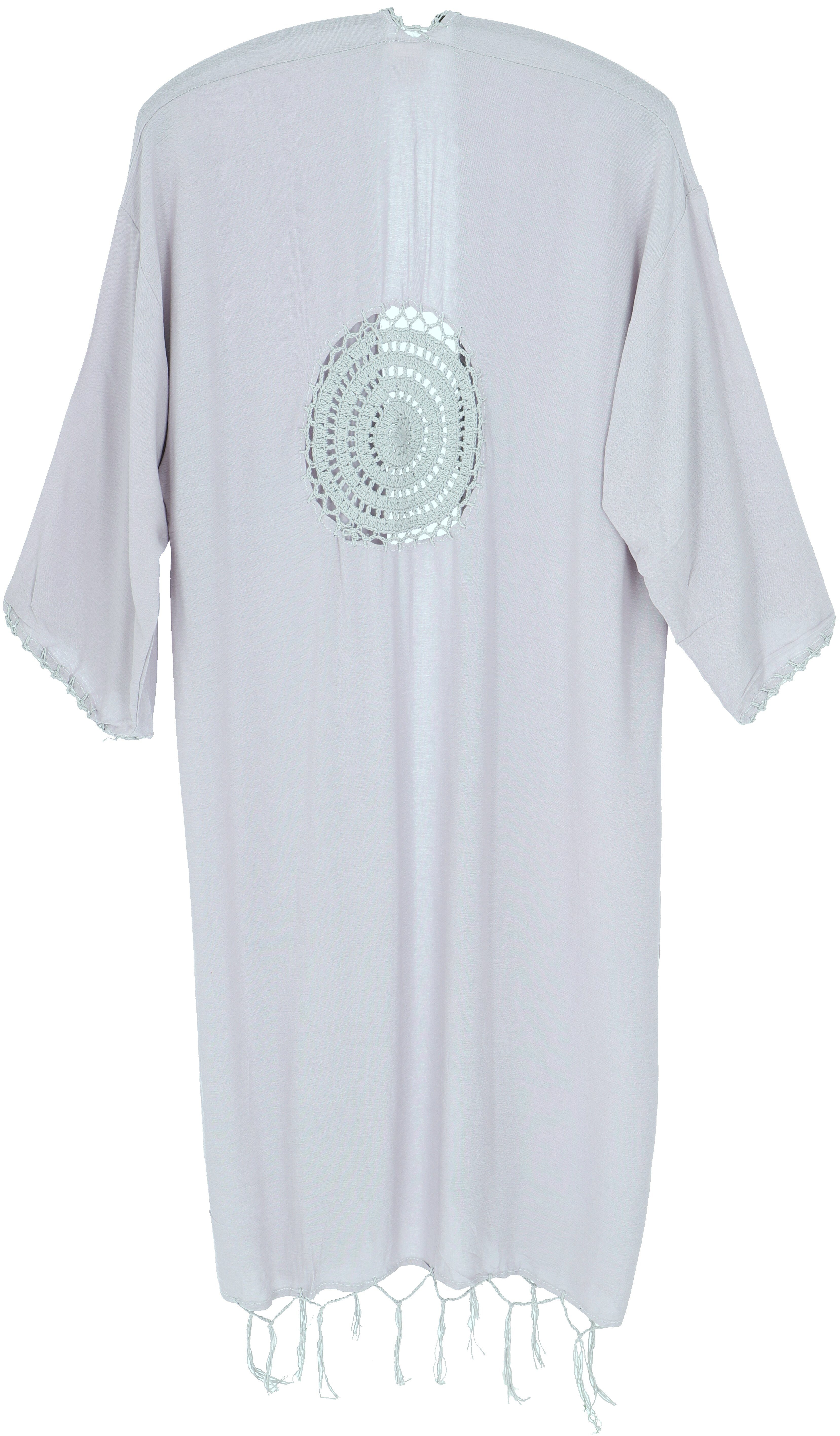 alternative besticktes Leichter Kaftan, offenes.. Longbluse Guru-Shop Bekleidung