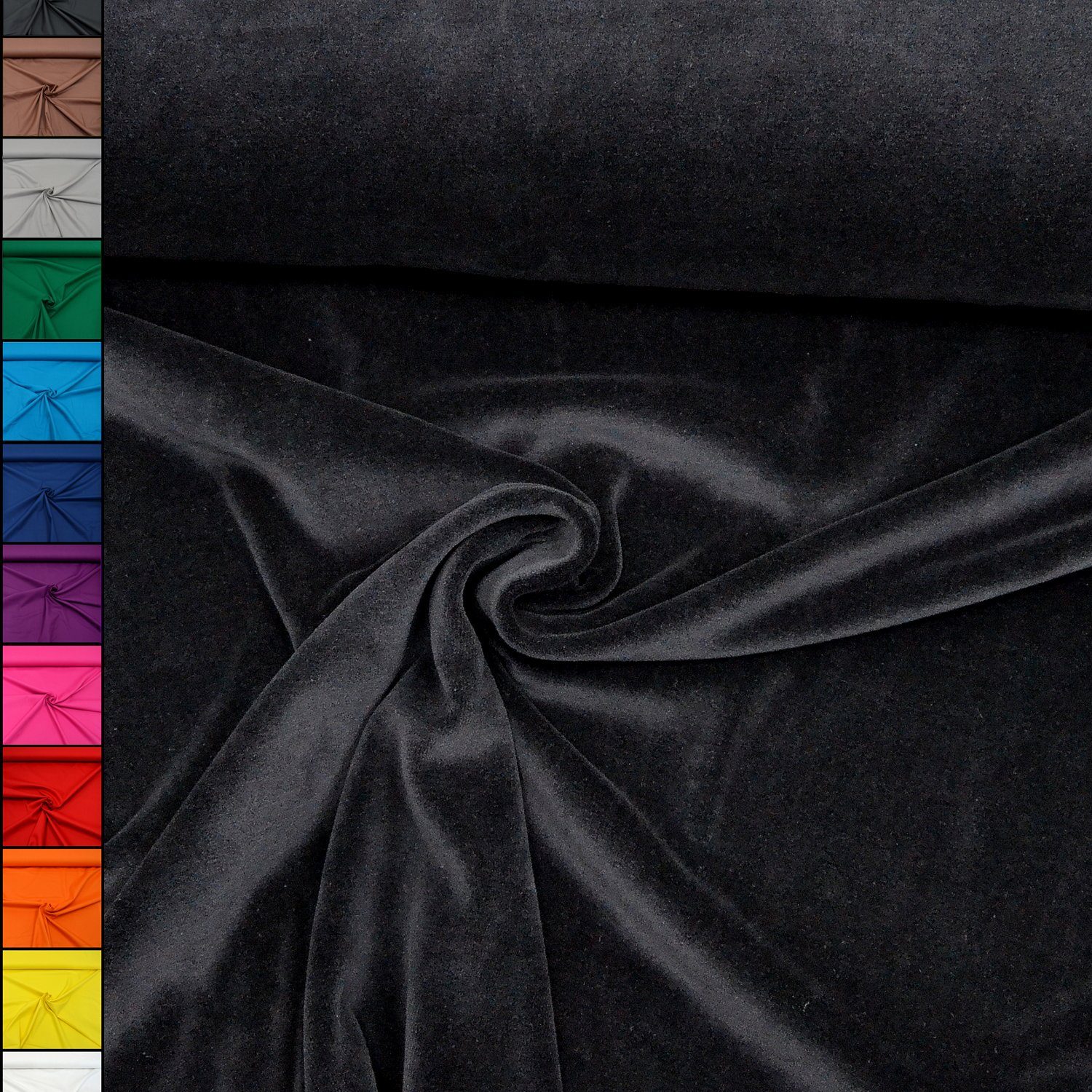 MAGAM-Stoffe Stoff "Stella", Nicki super weich uni einfarbig ÖKO-TEX Meterware ab 50cm