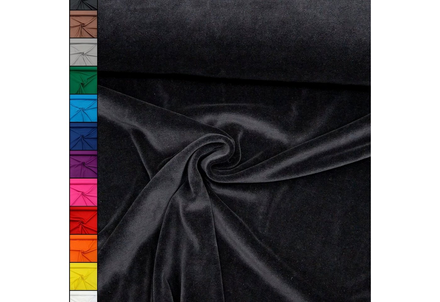 MAGAM-Stoffe Stoff "Stella", Nicki super weich uni einfarbig ÖKO-TEX Meterware ab 50cm