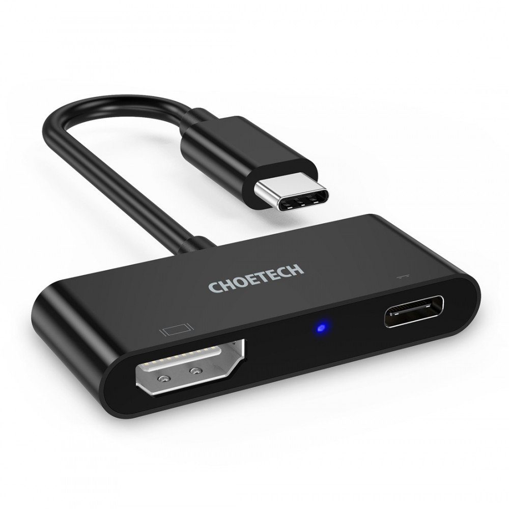 Choetech HUB-M03 USB Hub USB Typ C auf HDMI 4K @ 60 Hz für Smartphones,  Tablets,Kameras oder Computer/Laptops Grau HDMI-Adapter