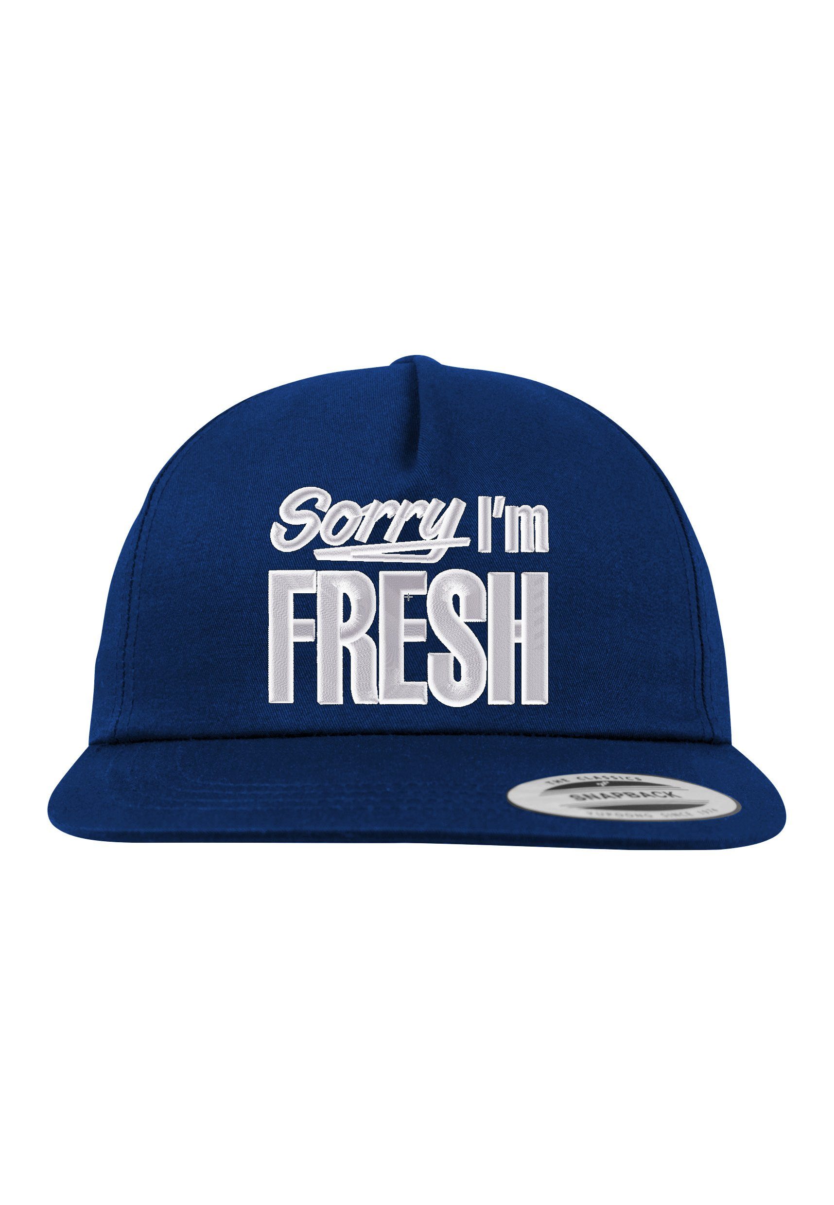 Youth Designz Baseball Cap Sorry I´m Fresh Unisex Snapback Cap mit modischer Logo Stickerei Navyblau