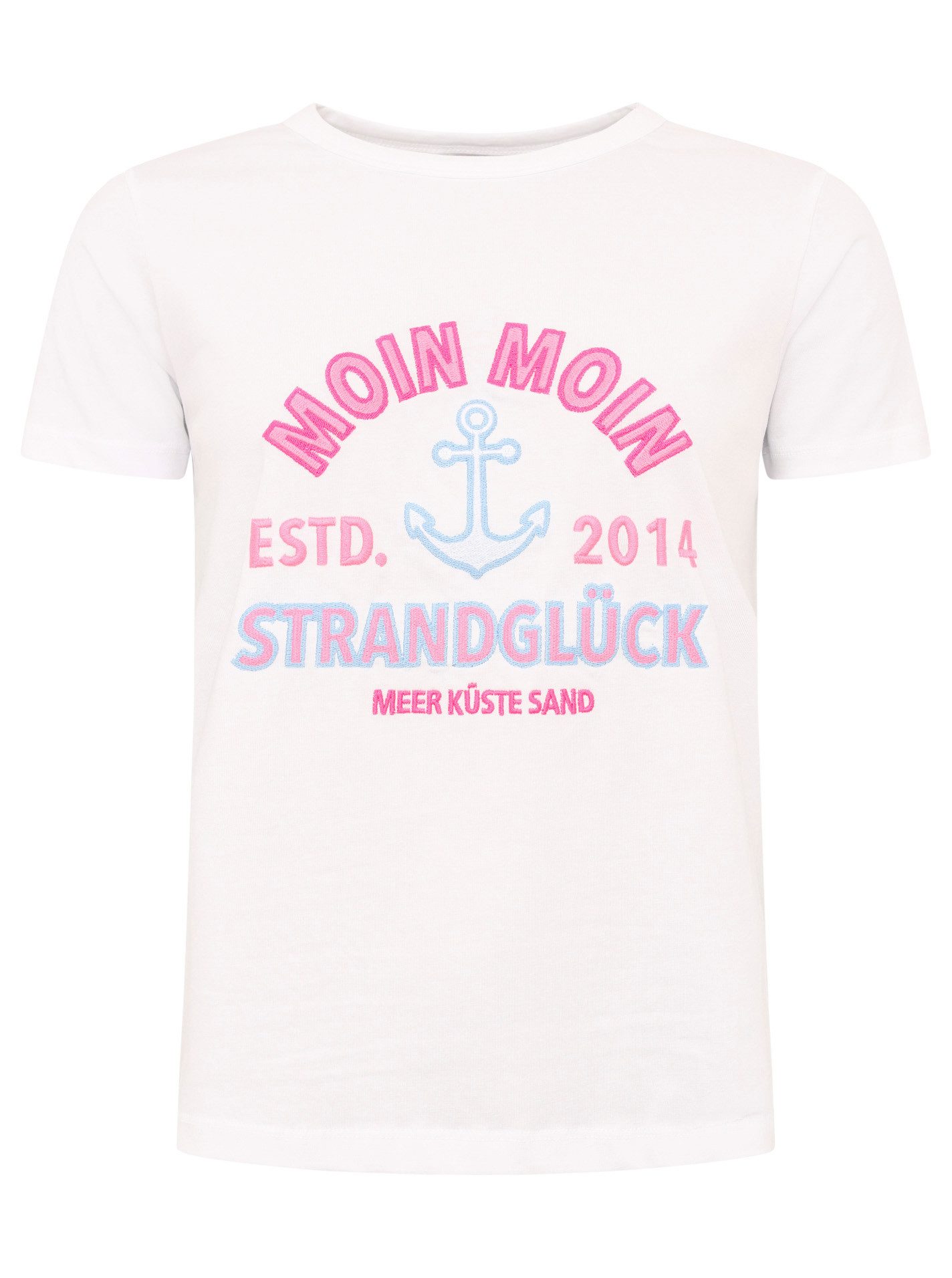 Zwillingsherz T-Shirt "Moin Moin" Kurzarm, Rundhalsausschnitt, Stickerei, S günstig online kaufen