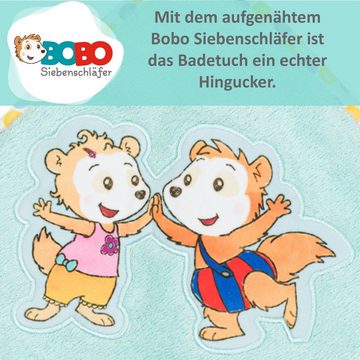 Smithy Kapuzenhandtuch mit Bobo Siebenschläfer 100x100 cm, Frottier (1-St)