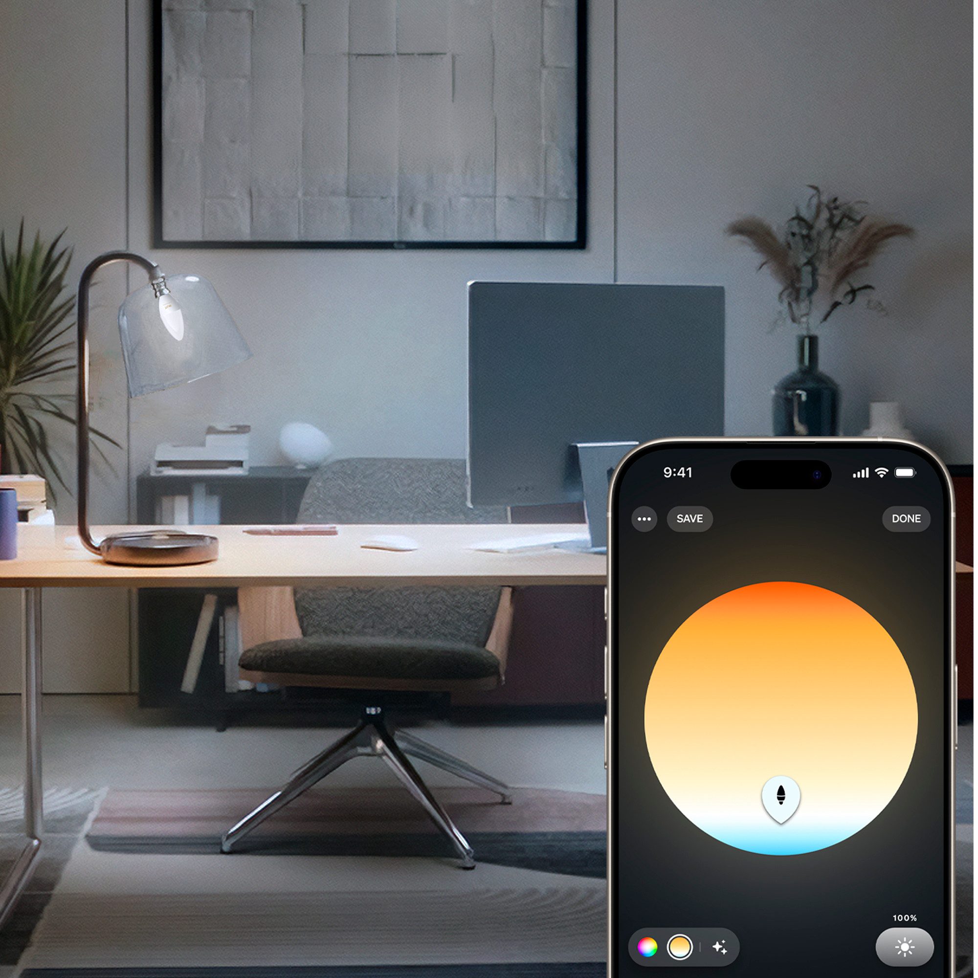 Philips Hue LED-Leuchtmittel Smarte Kerzenlampe, E14, 500 lm, White Ambiance, 2er‑Pack, E14, 2 St., Farbwechsler, 1000–20000K, auf 0,2% dimmbar, App‑ & Sprachst – Bild 5 von 5