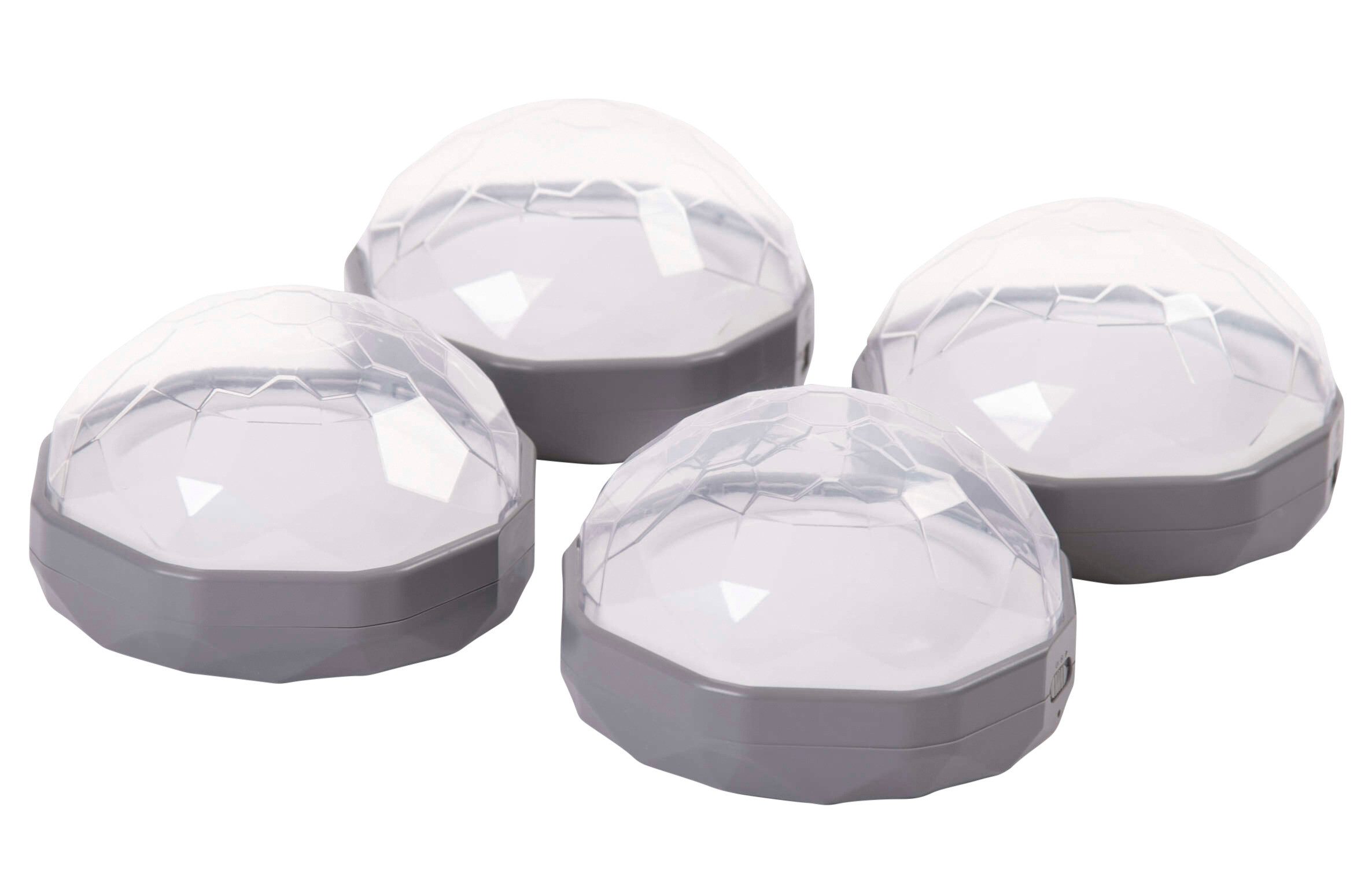 tts Lernspielzeug Diamant-Leuchtkugeln - 4 Stück mit Aufnahmefunktion Sensorik-Spielzeug