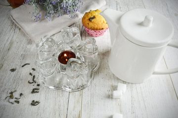 Sendez Teekanne Teekanne aus Porzellan mit Stövchen Kaffeekanne Teebereiter Porzellankanne Kanne