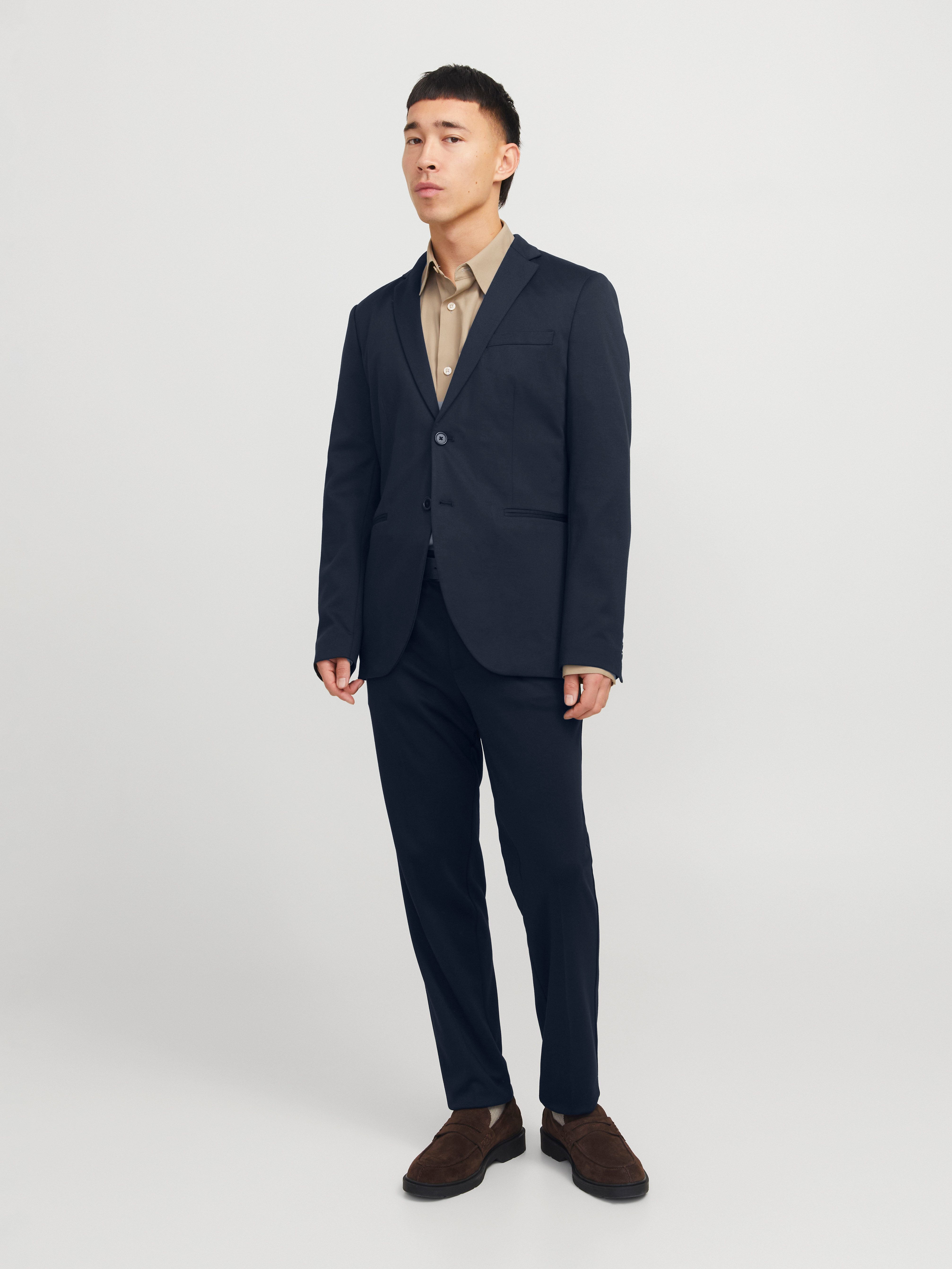 Jack & Jones Anzughose JPRJAXON Businesshose mit mittlerer Bundhöhe unifarben, modisch, slim fit, Materialmix – Bild 5 von 5