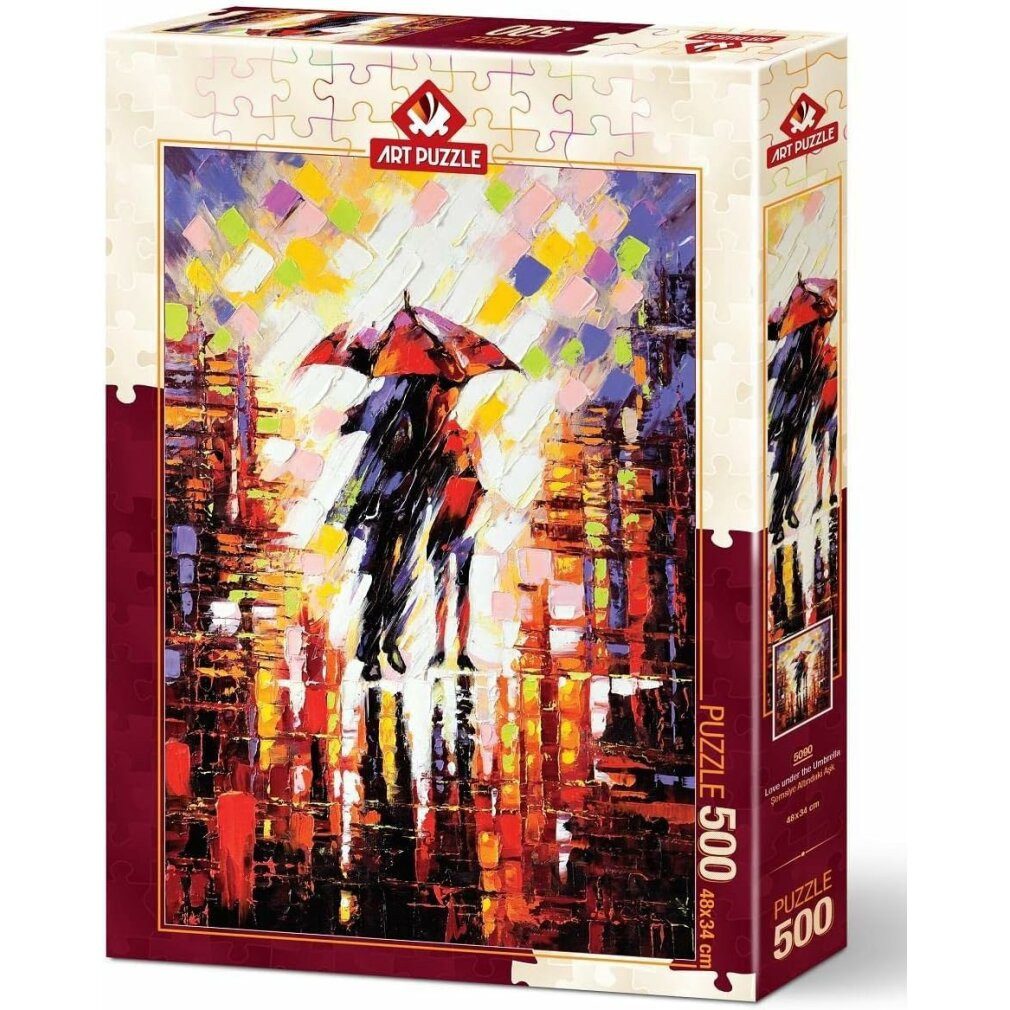 ART PUZZLE Puzzle Puzzle Liebe unter dem Regenschirm 500 Teile, Puzzleteile