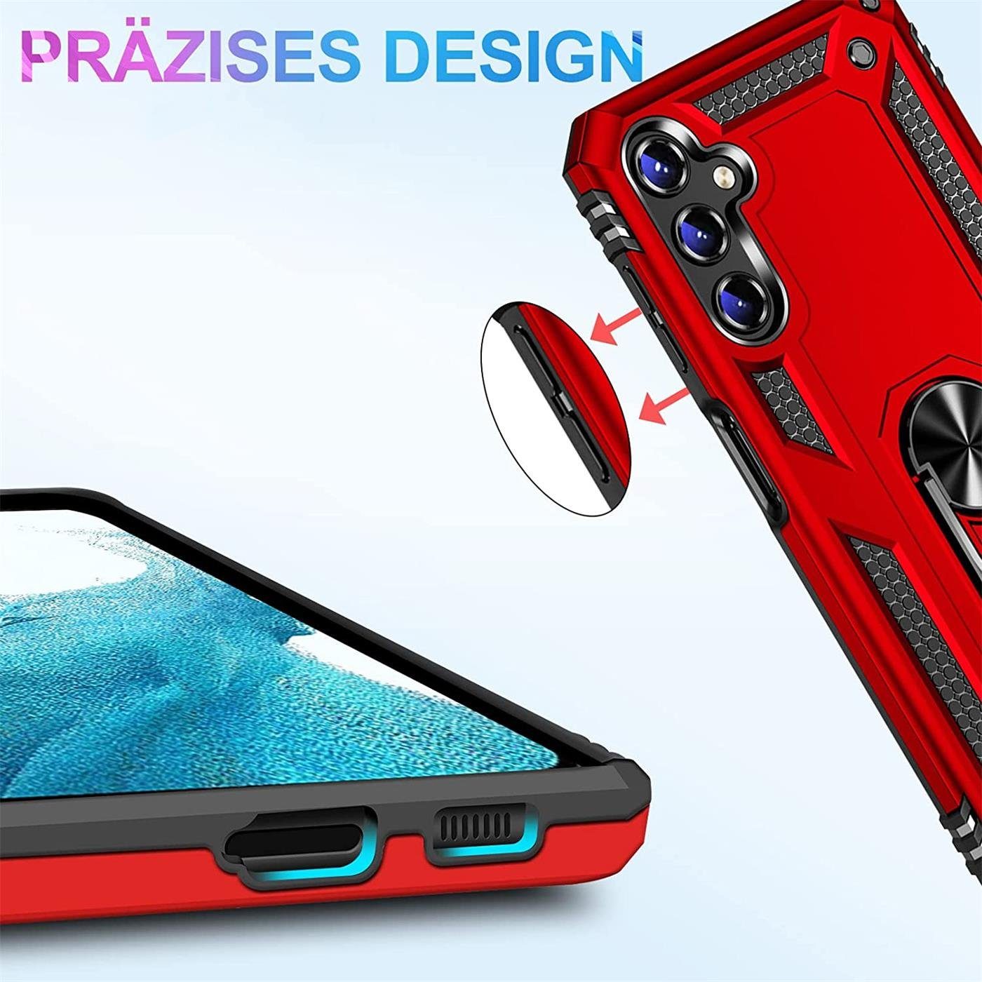 CoolGadget Handyhülle Armor Shield Case für Samsung Galaxy A54 5G 6,4 Zoll, Outdoor Cover mit Magnet Ringhalterung Handy Hülle für Samsung A54 5G – Bild 2 von 5