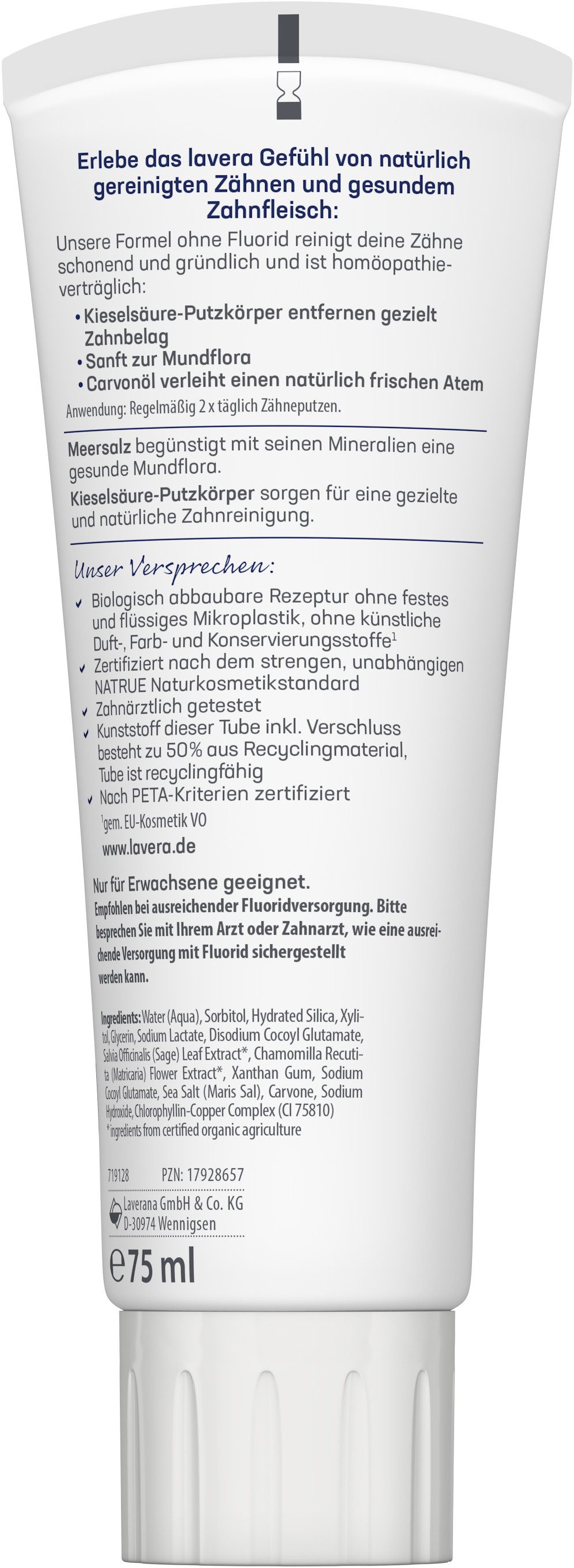 lavera Zahnpasta Zahngel Neutral Fluoridfrei, (1-St)