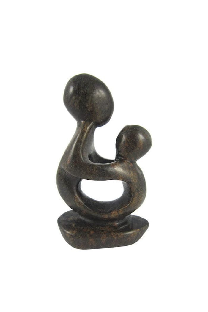 Little Zim Skulptur Family Klein - Familie Deko, Handgefertigt · Recyceltes Glas · Unikat