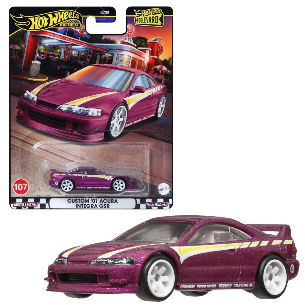Hot Wheels Spielzeug-Rennwagen Custom 01 Acura Integra GSR 107 HRT77 Hot Wheels Boulevard Fahrzeug