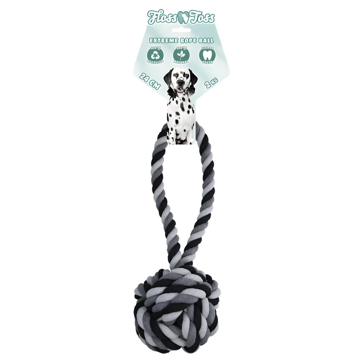 Holland Animal Care Tiertau Dental Rope Exteme Tug and Ball